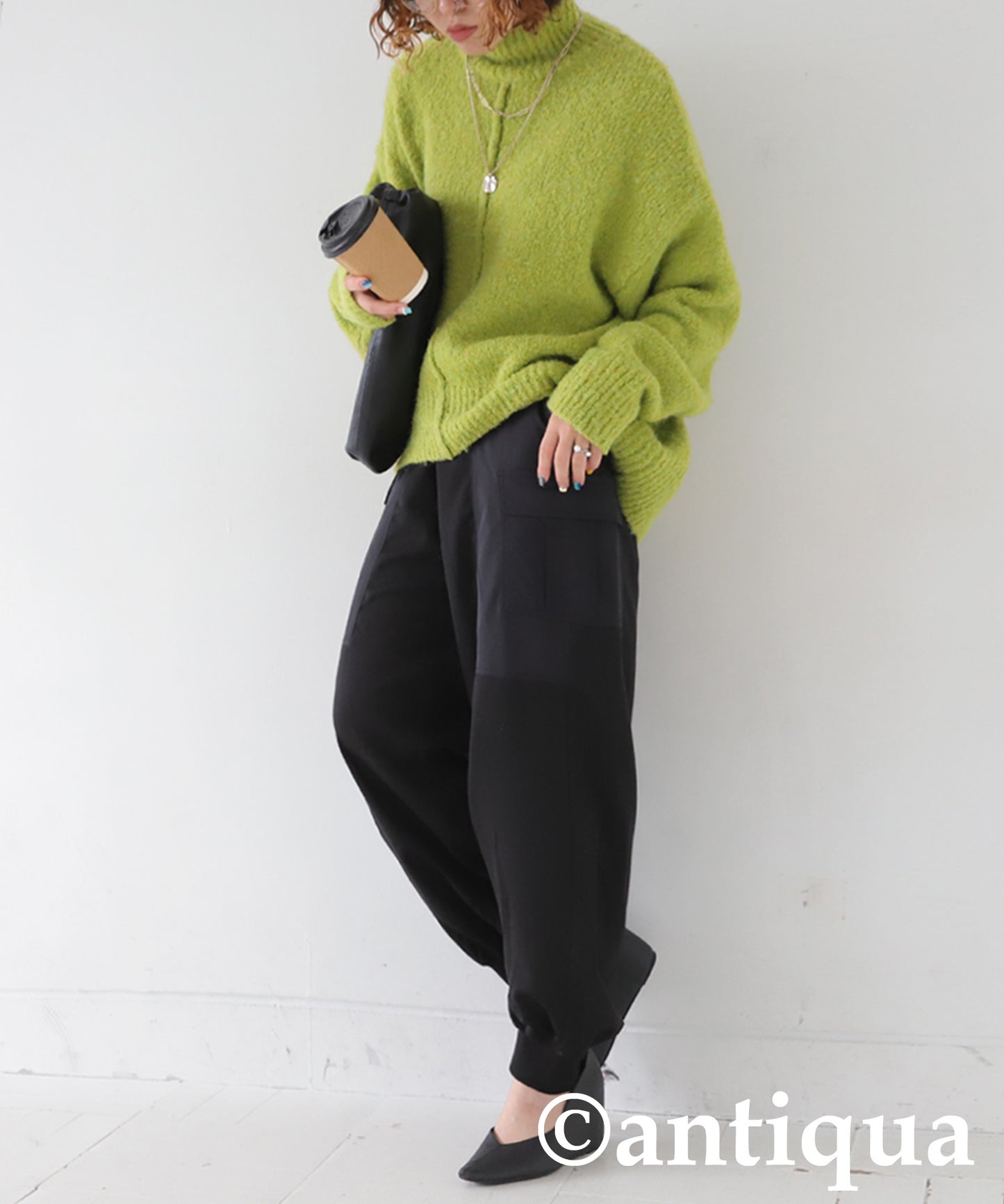 Boucle High Neck Knit Ladies