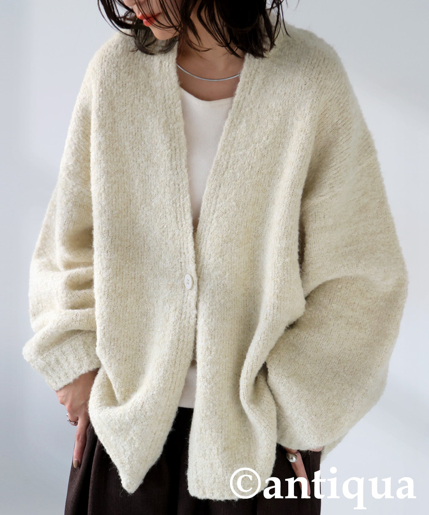 Boucle Knit Cardigan Ladies