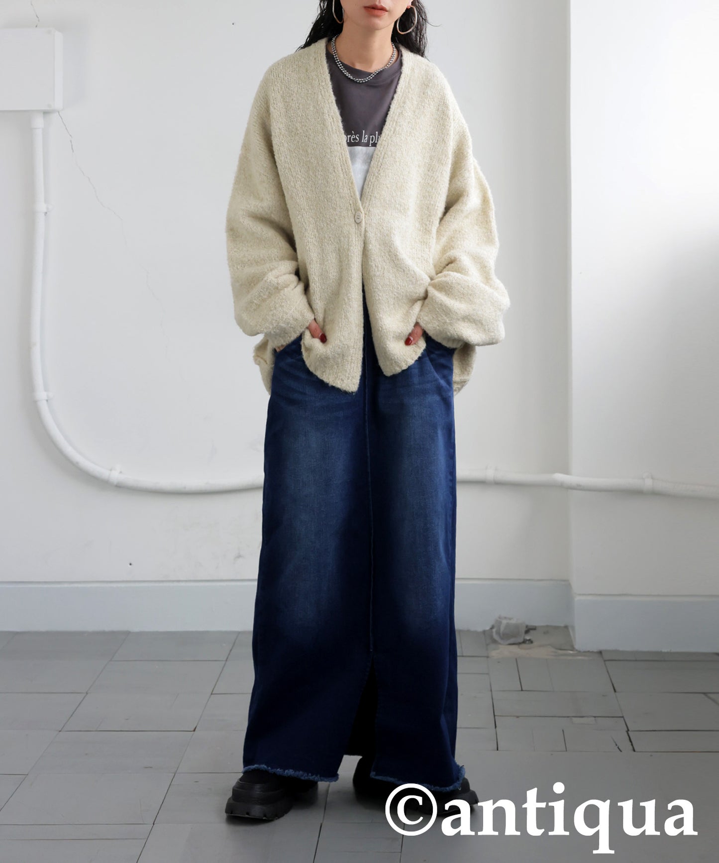 Boucle Knit Cardigan Ladies