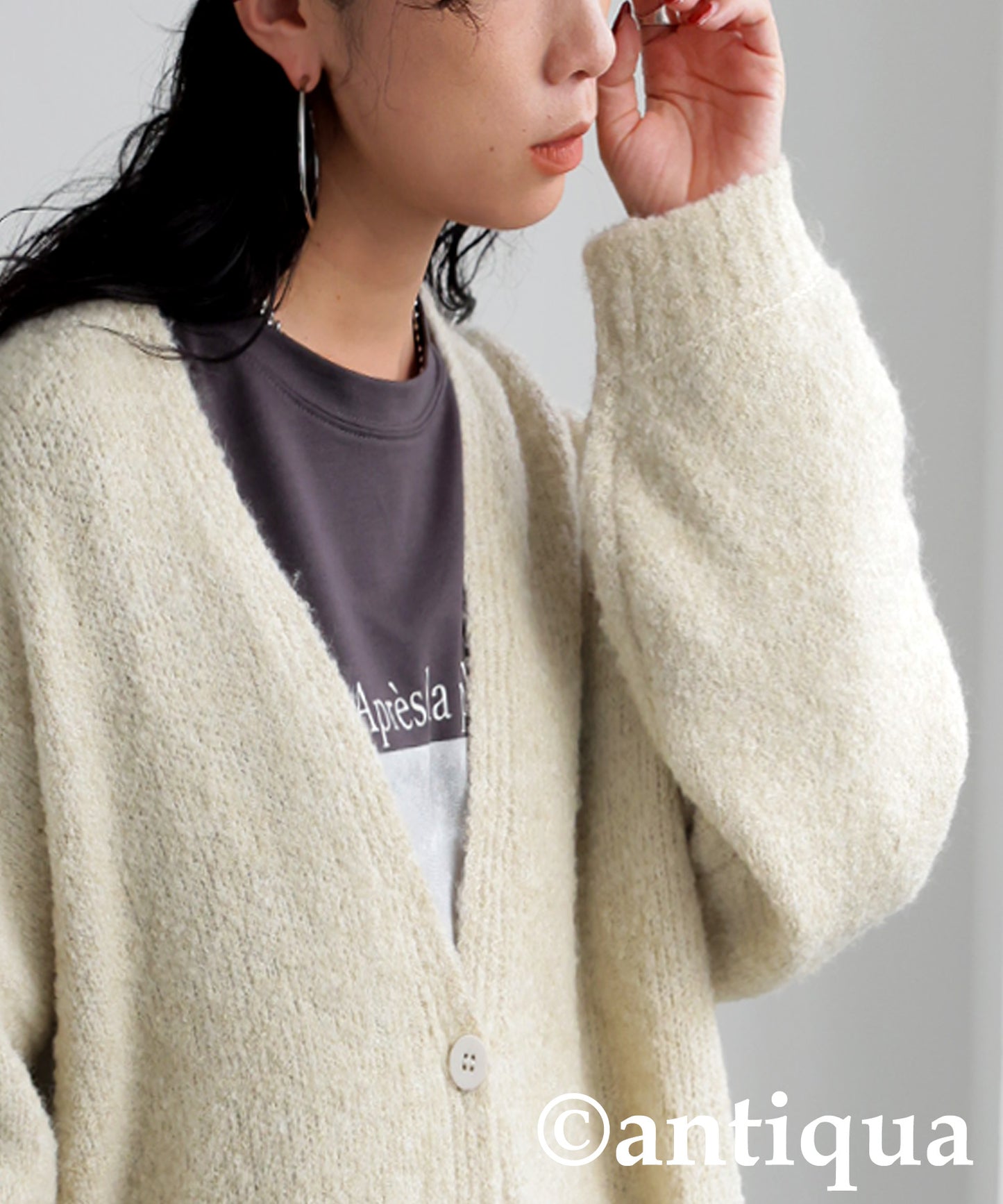Boucle Knit Cardigan Ladies