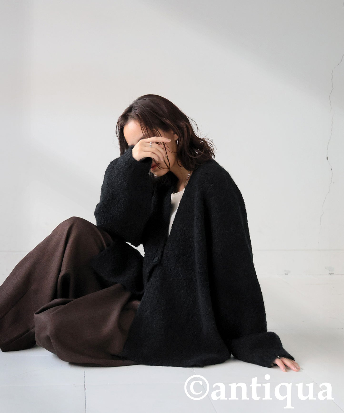 Boucle Knit Cardigan Ladies