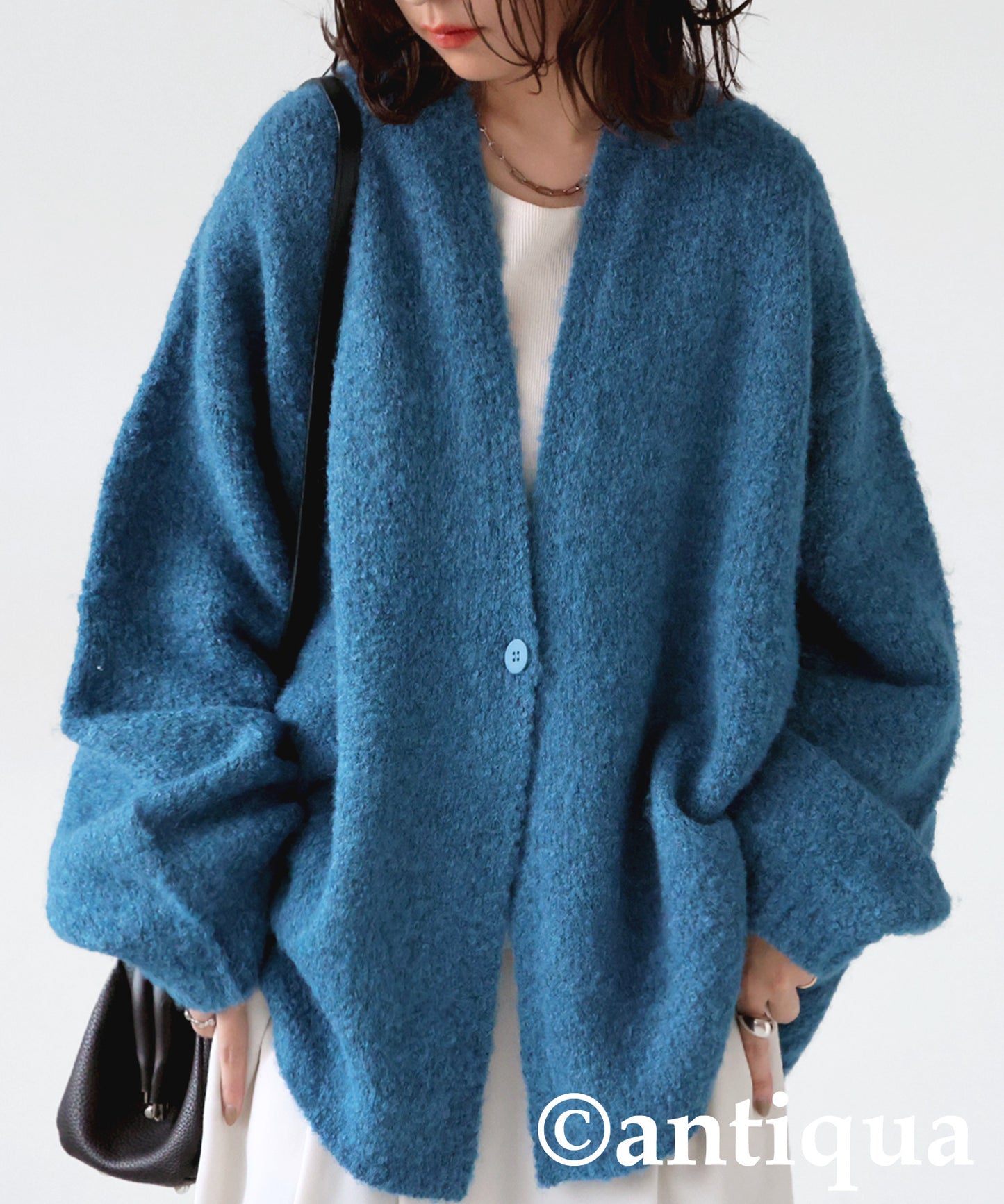 Boucle Knit Cardigan Ladies
