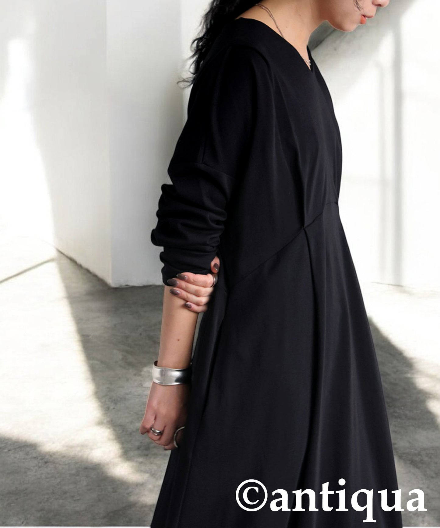 Long- Sleeve T-shirt Dress Ladies