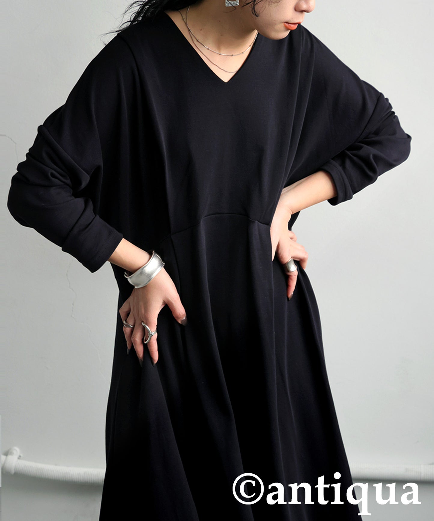 Long- Sleeve T-shirt Dress Ladies