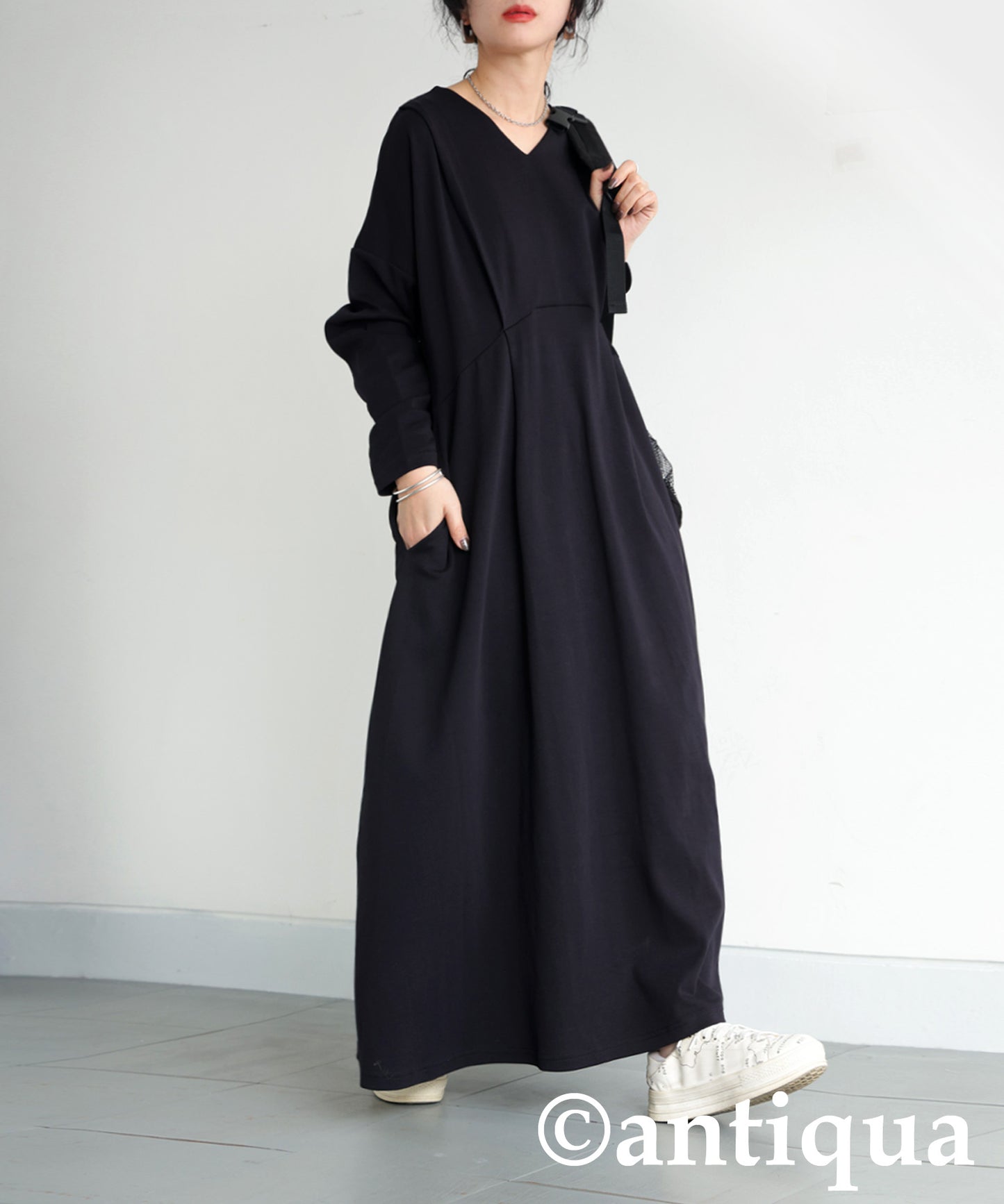 Long- Sleeve T-shirt Dress Ladies