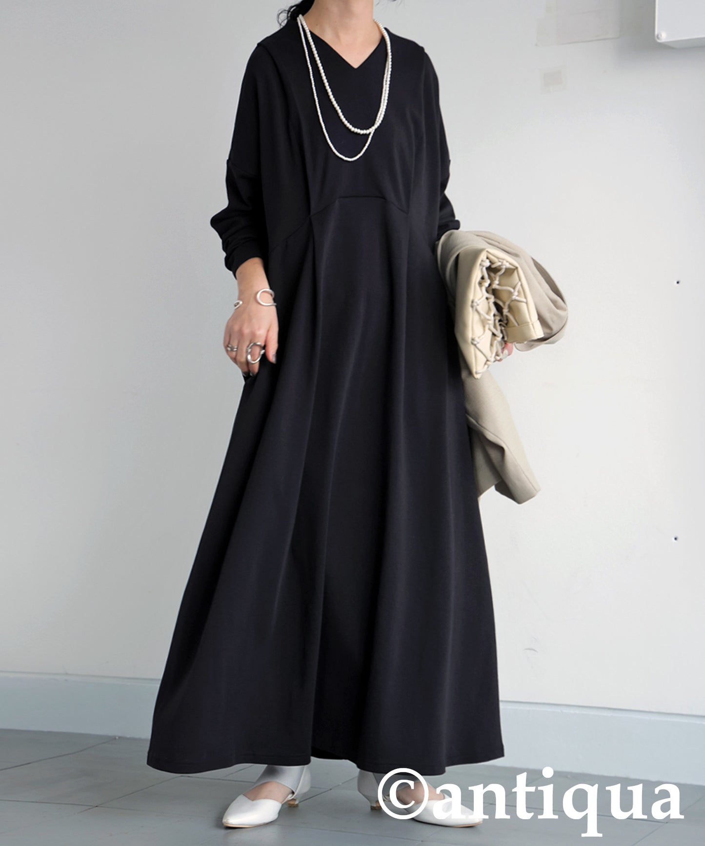 Long- Sleeve T-shirt Dress Ladies