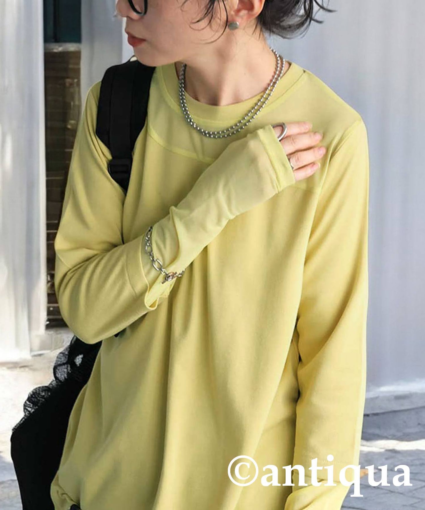 Sheer Switching Tops Ladies
