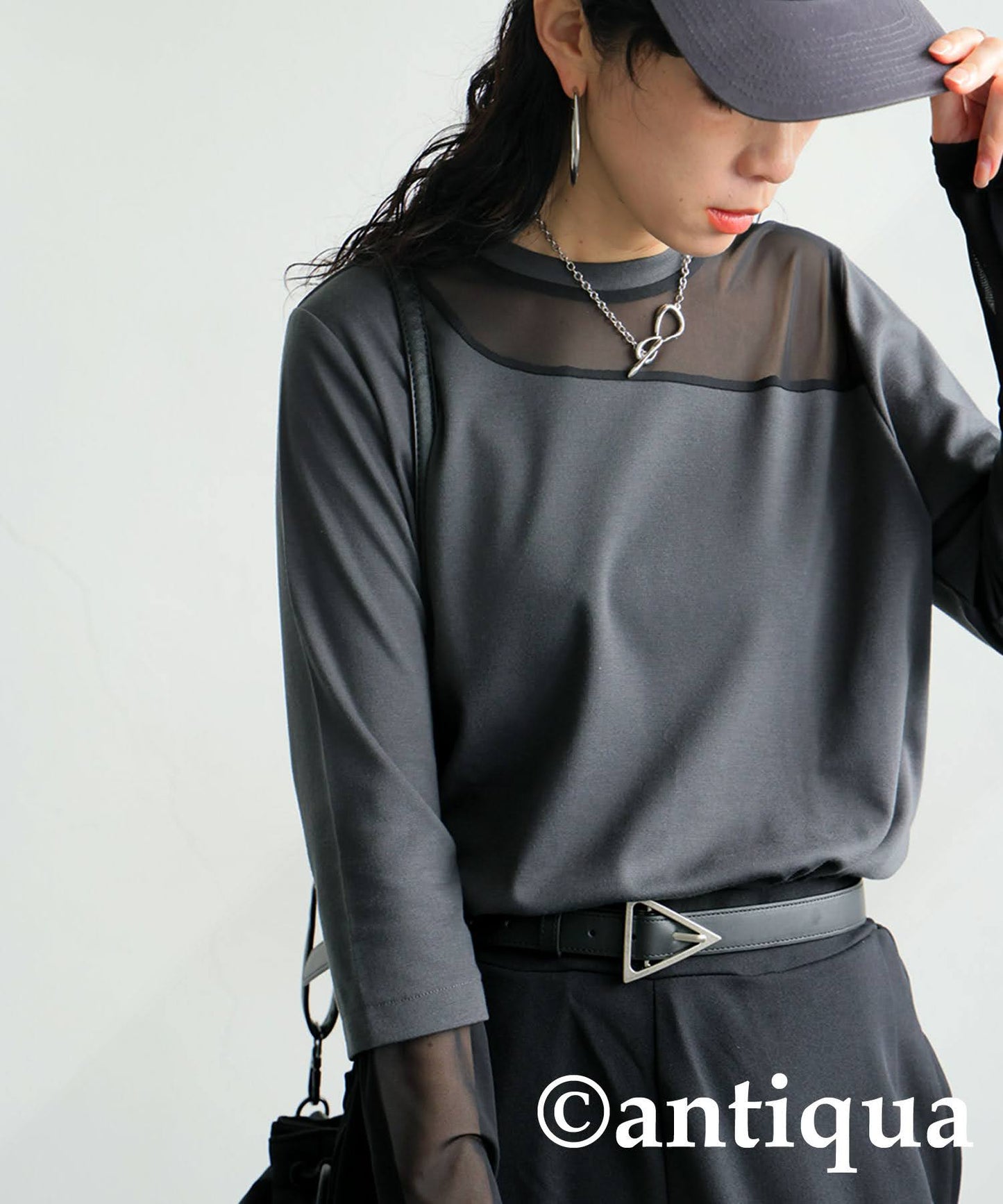 Sheer Switching Tops Ladies