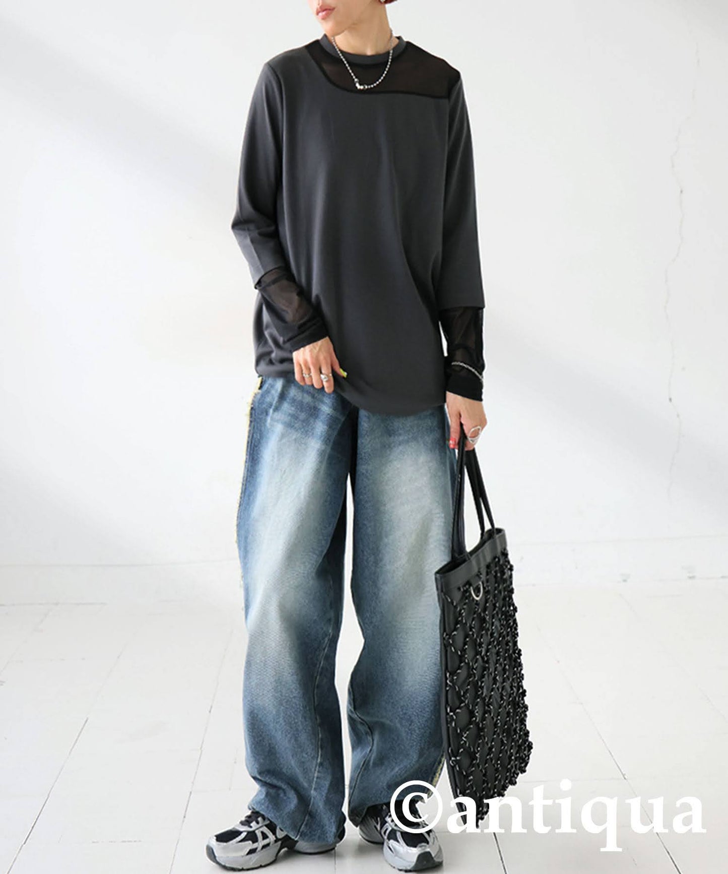Sheer Switching Tops Ladies