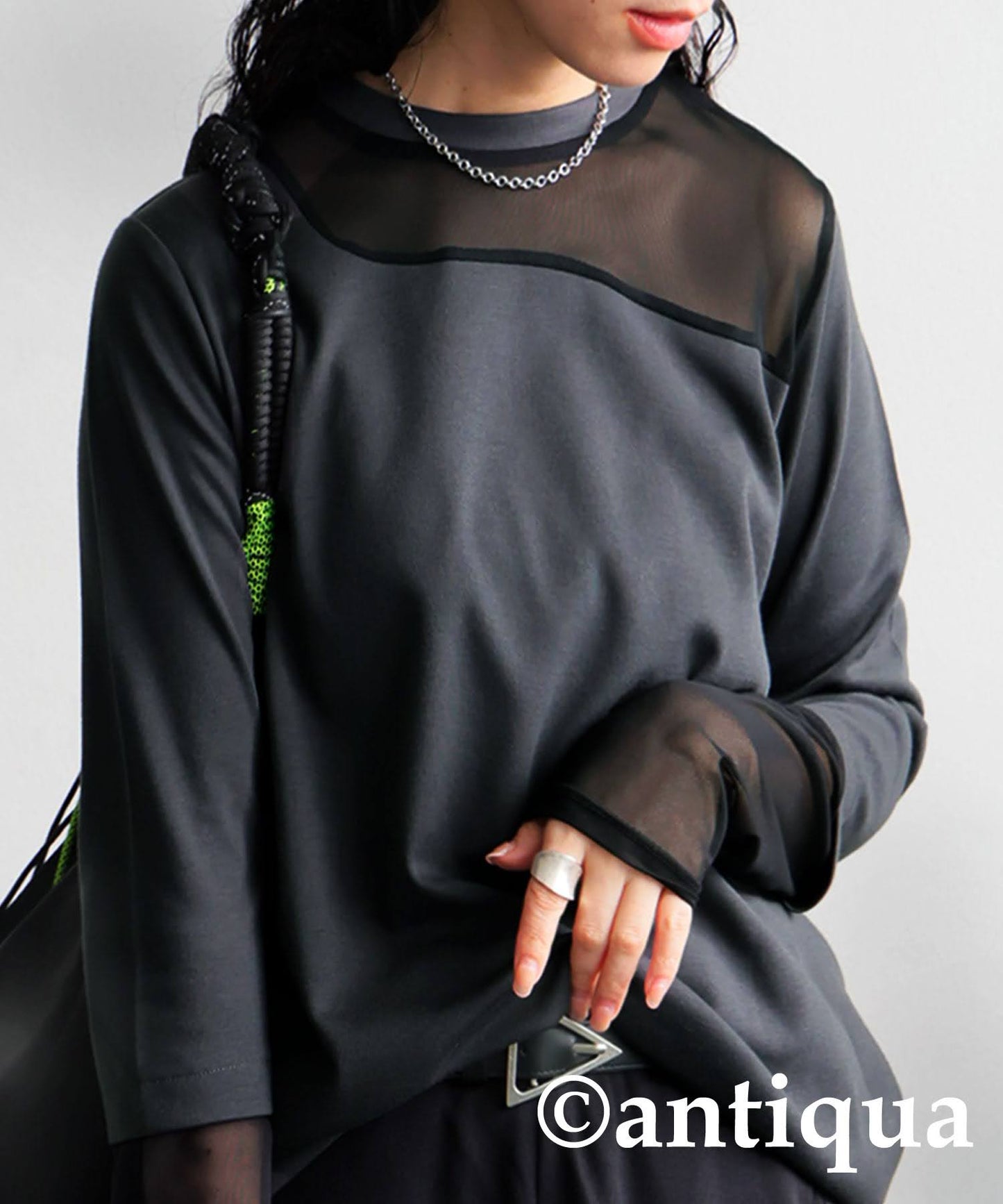 Sheer Switching Tops Ladies