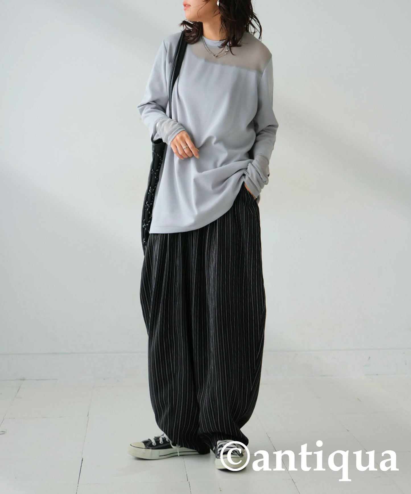 Sheer Switching Tops Ladies