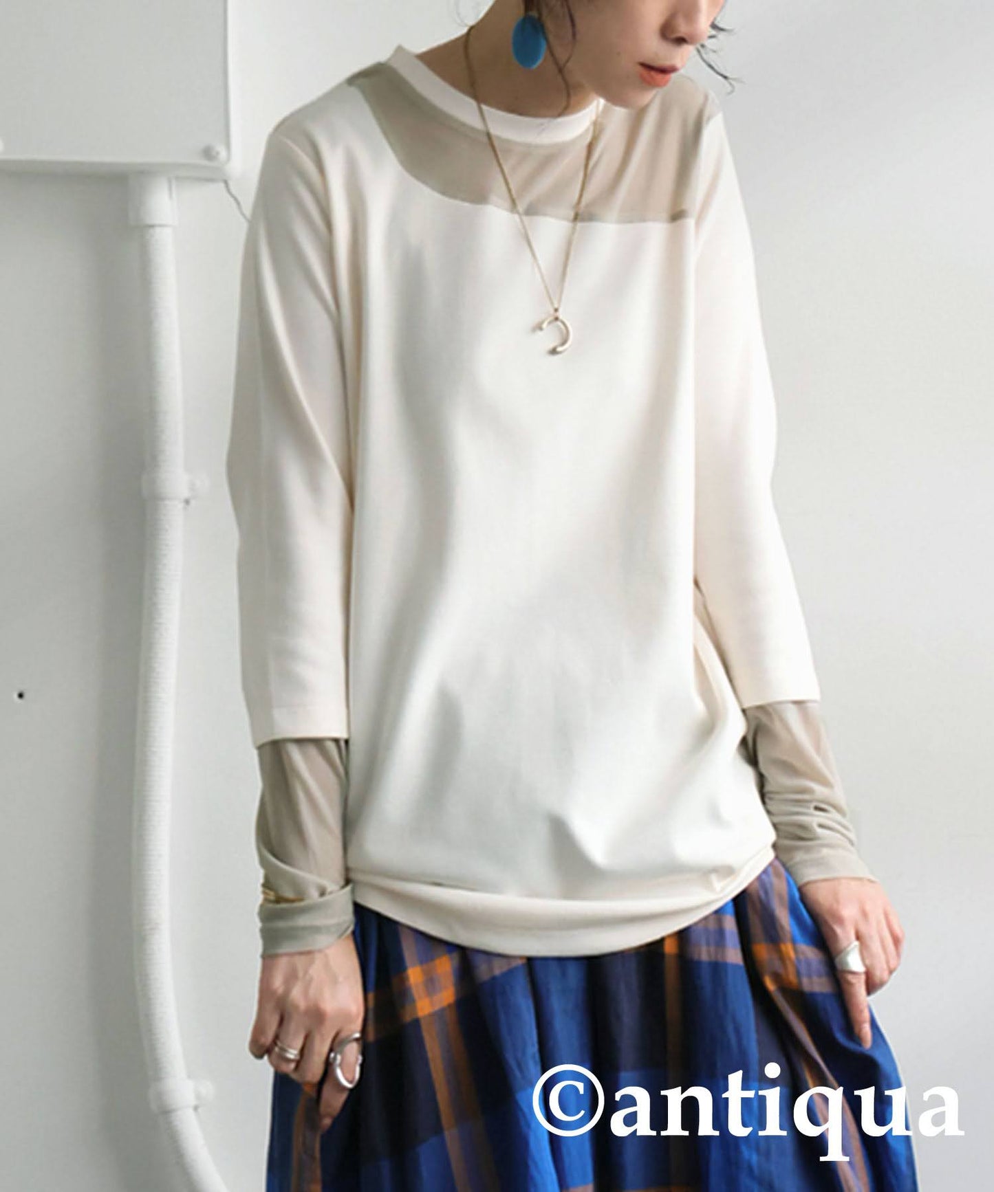 Sheer Switching Tops Ladies