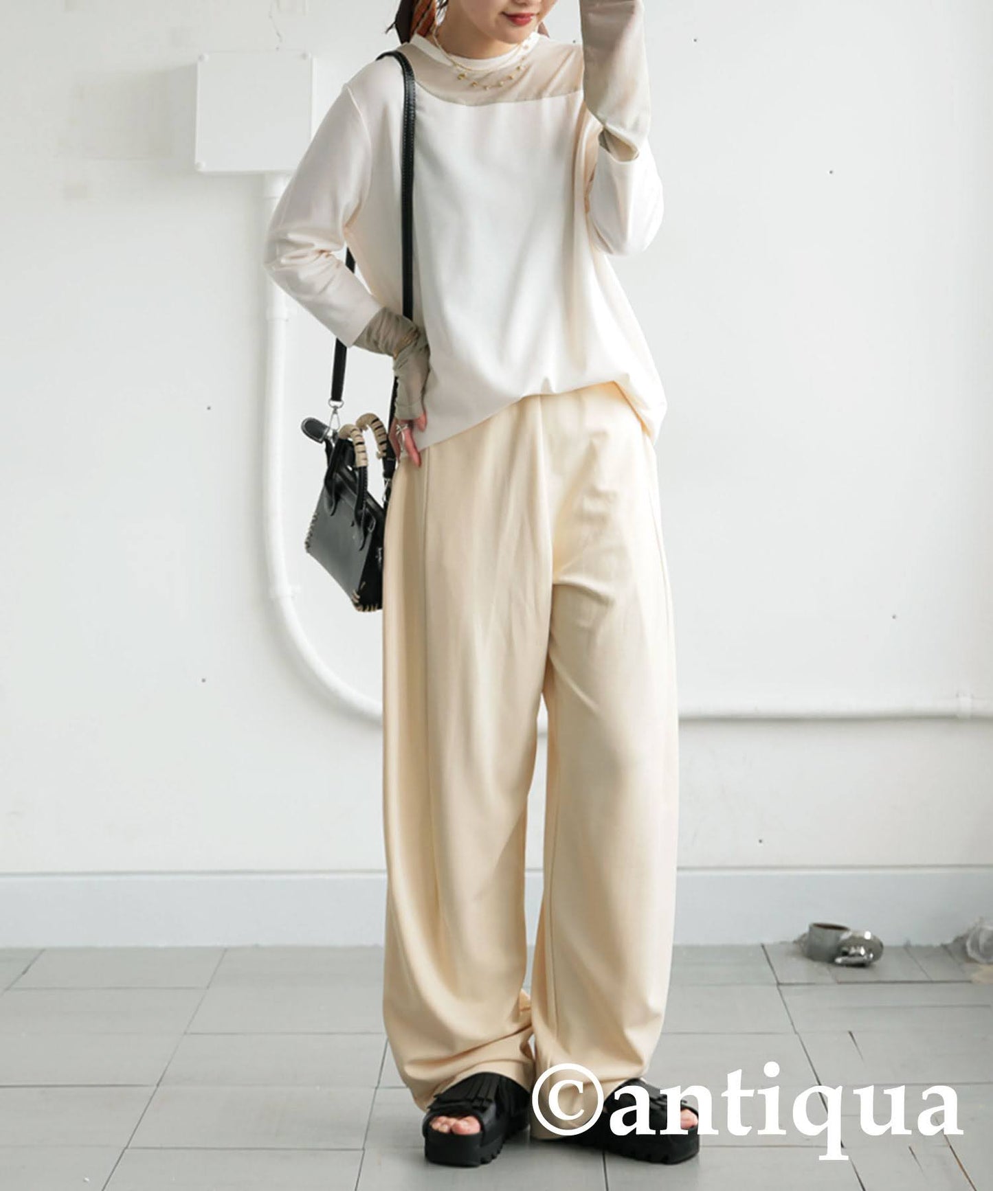 Sheer Switching Tops Ladies