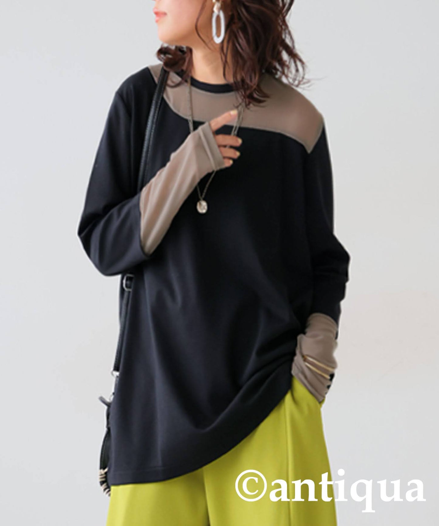 Sheer Switching Tops Ladies