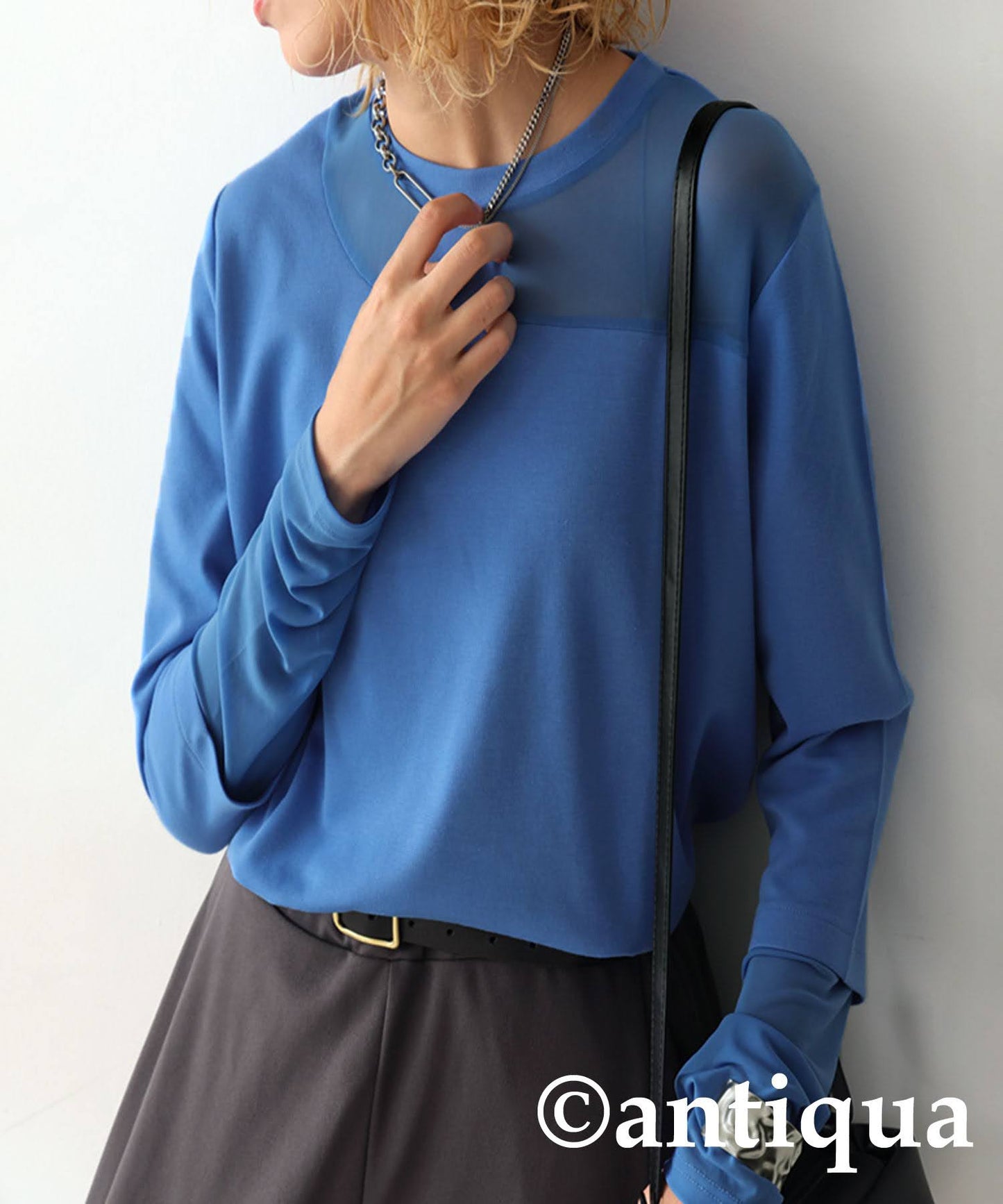 Sheer Switching Tops Ladies