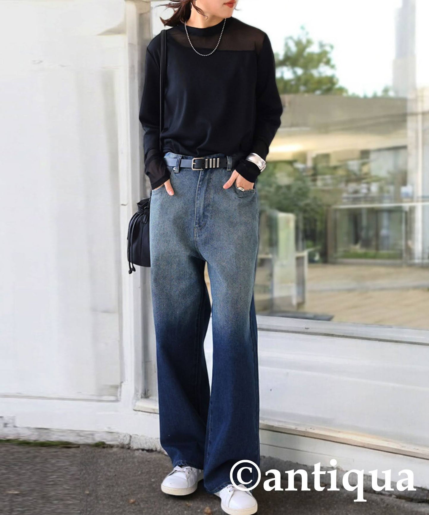 Sheer Switching Tops Ladies