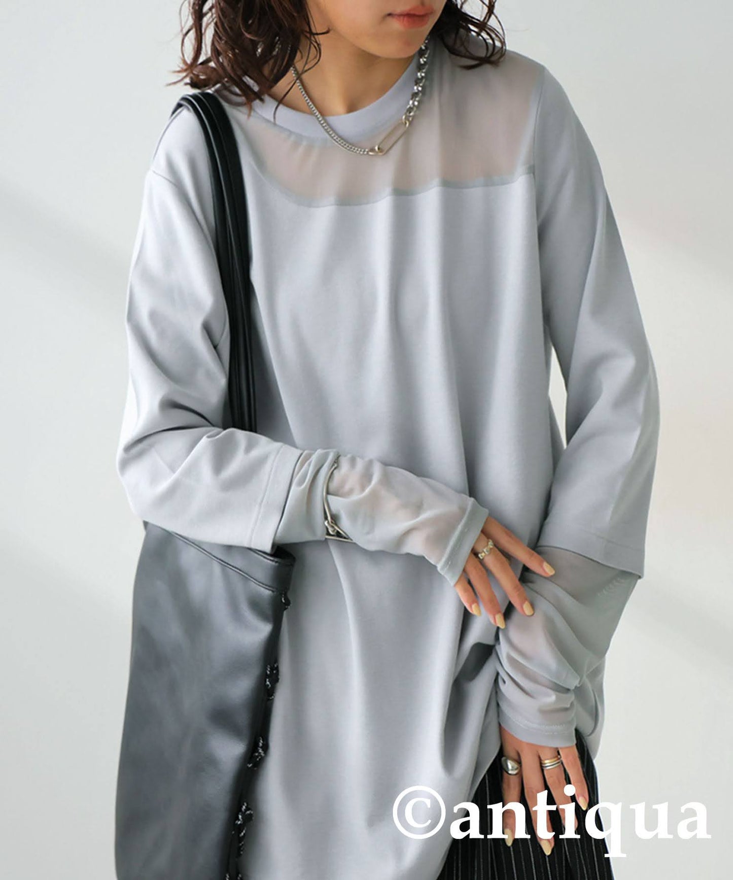 Sheer Switching Tops Ladies