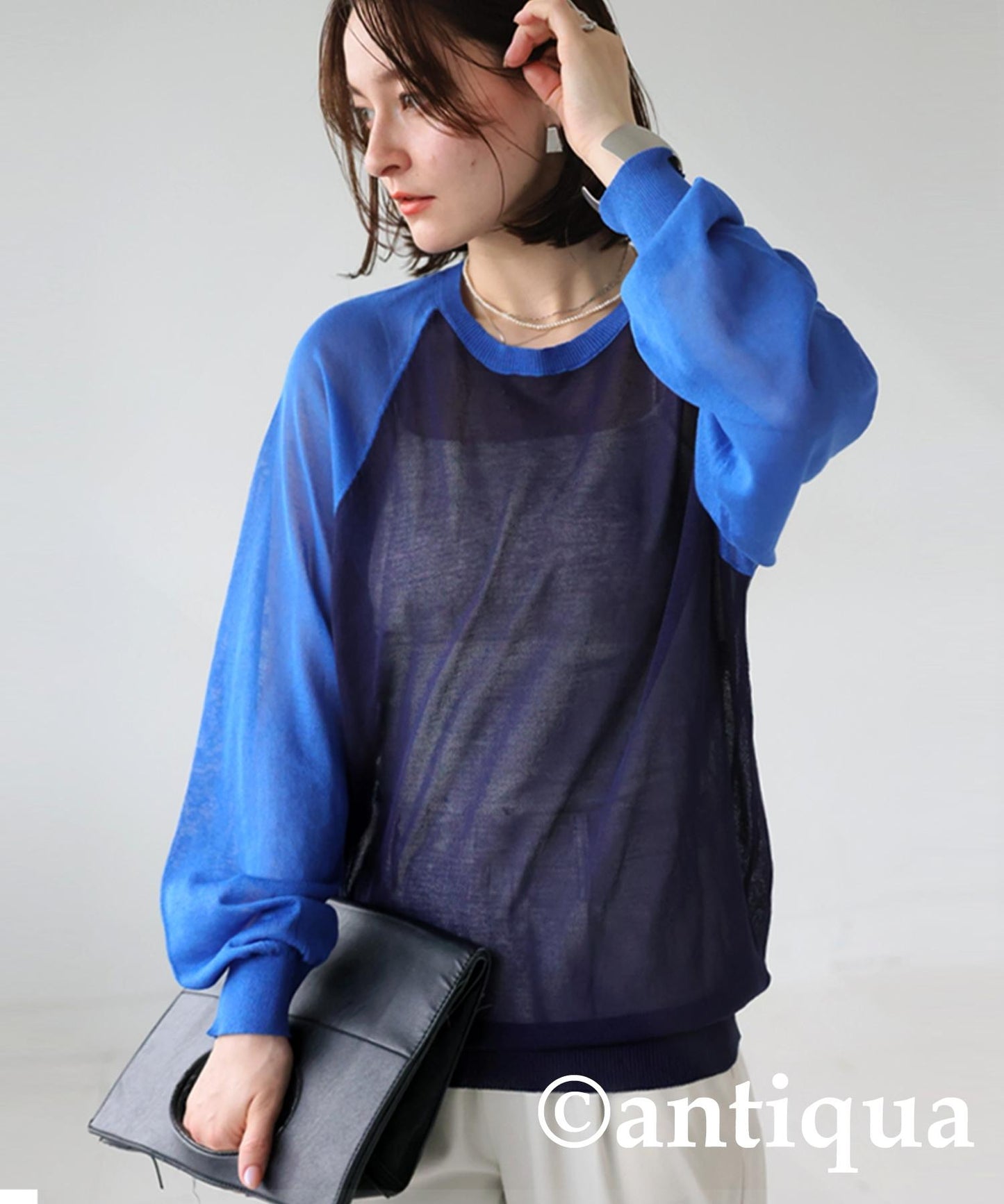 Ladies Raglan Sheer Knit