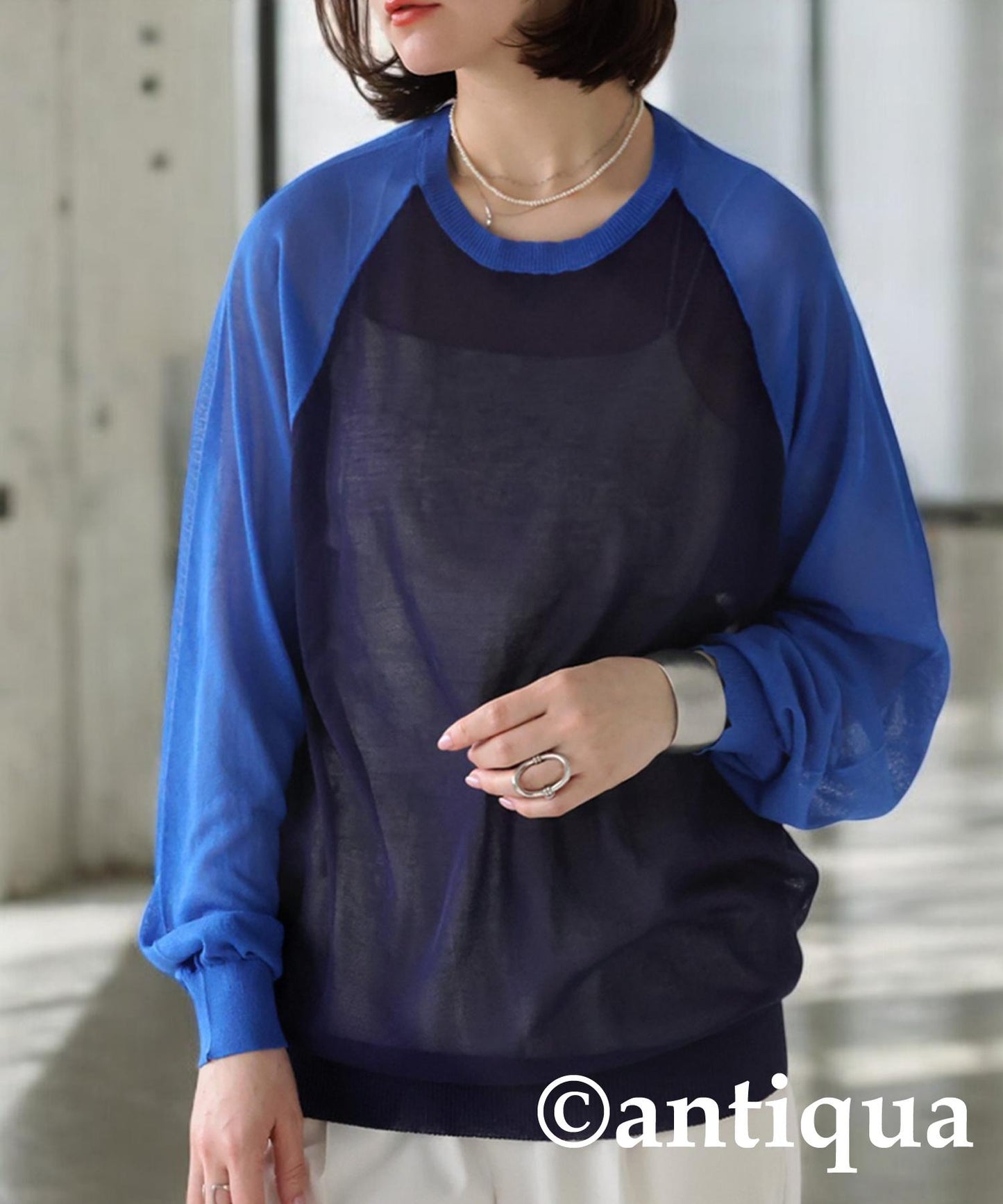 Ladies Raglan Sheer Knit