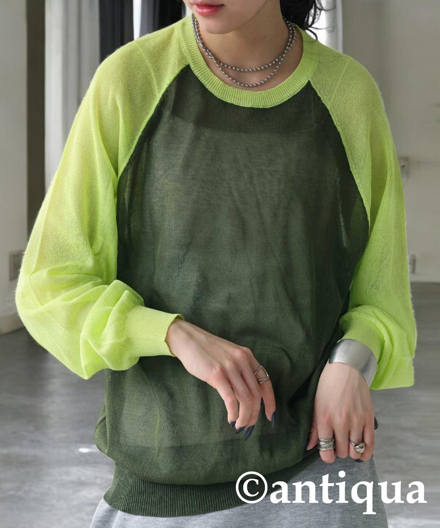 Ladies Raglan Sheer Knit