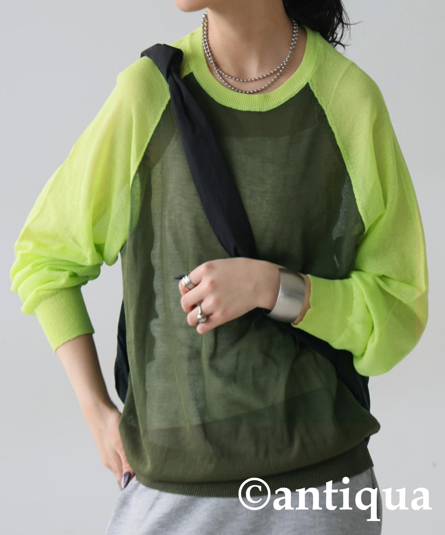 Ladies Raglan Sheer Knit