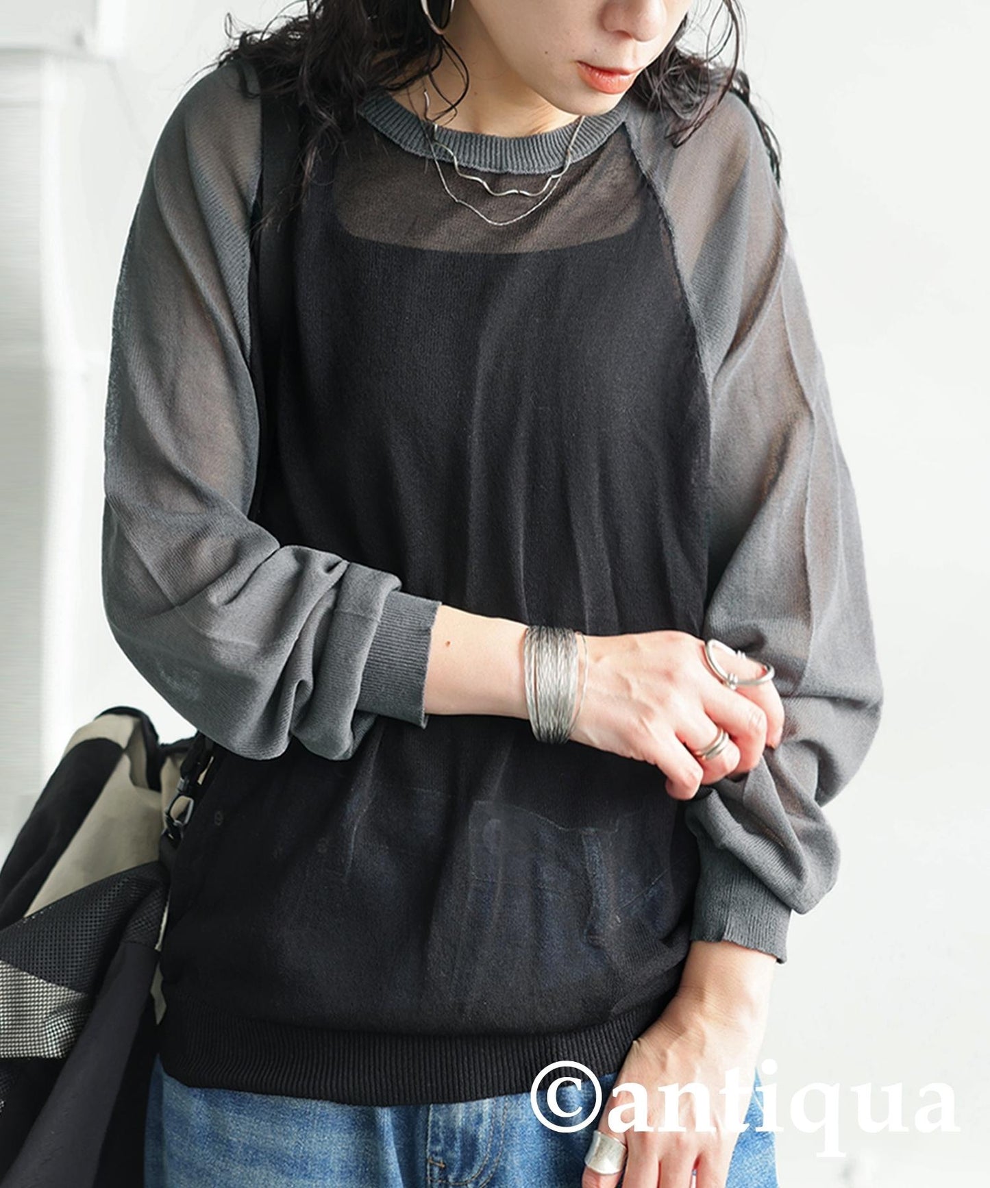 Ladies Raglan Sheer Knit