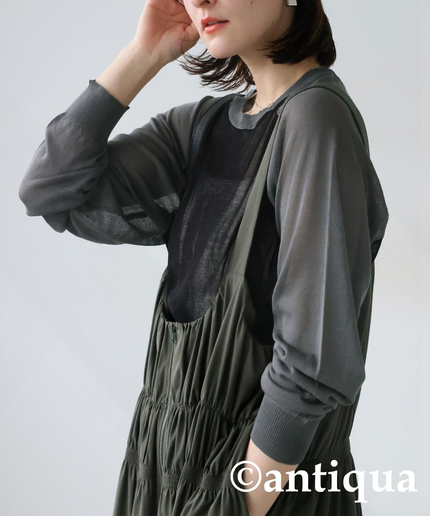 Ladies Raglan Sheer Knit