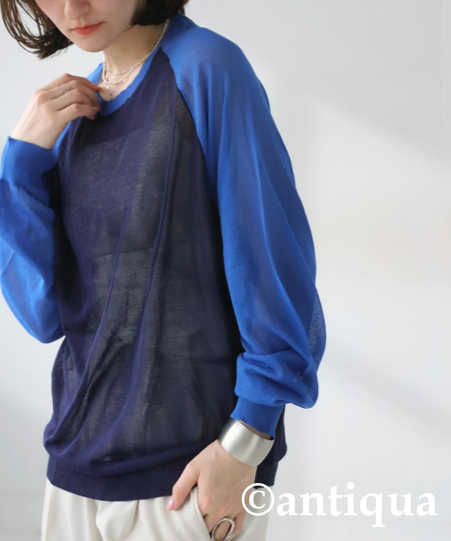 Ladies Raglan Sheer Knit