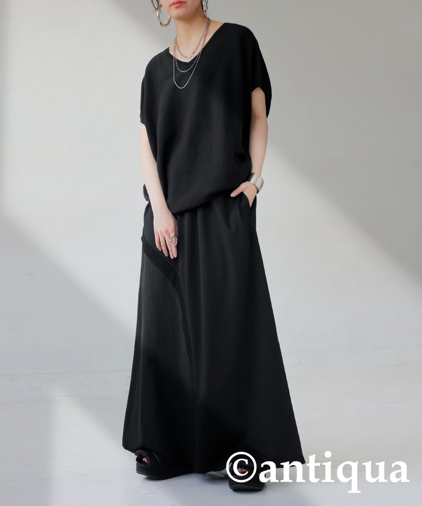 Ladies Ponte Switching Skirt