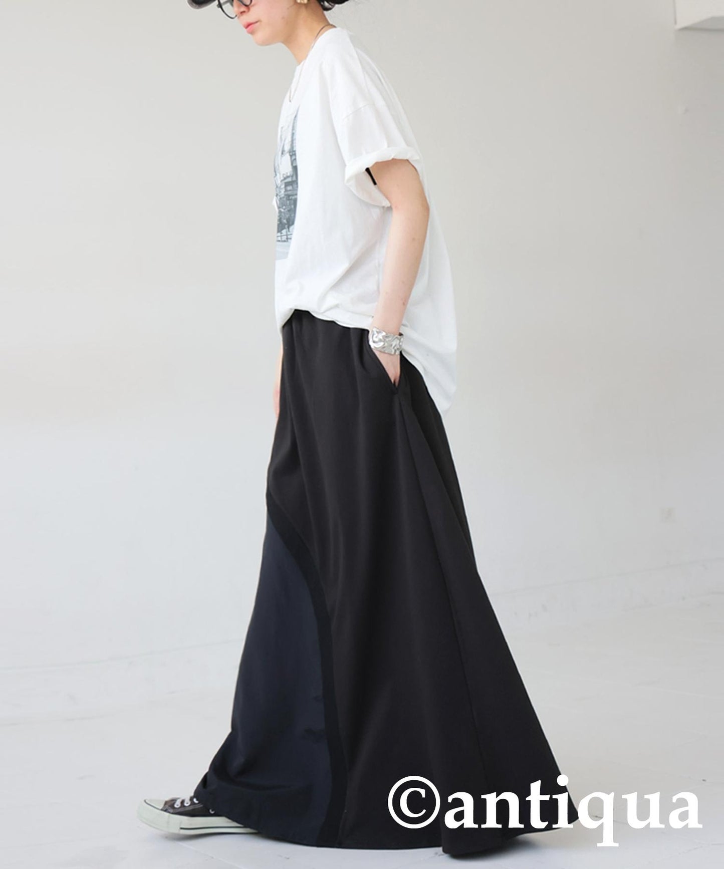Ladies Ponte Switching Skirt
