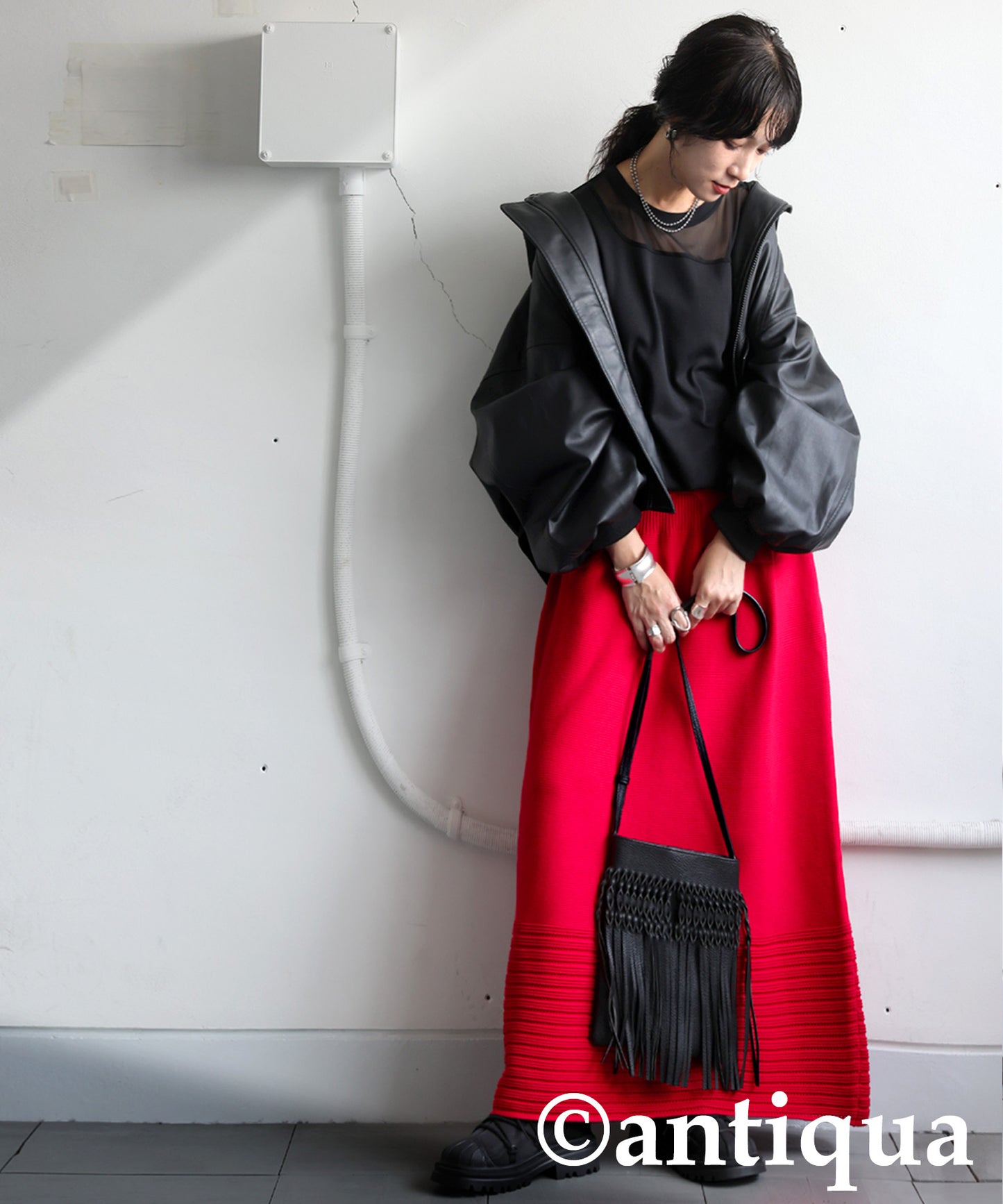 Openwork knitting Skirt Ladies