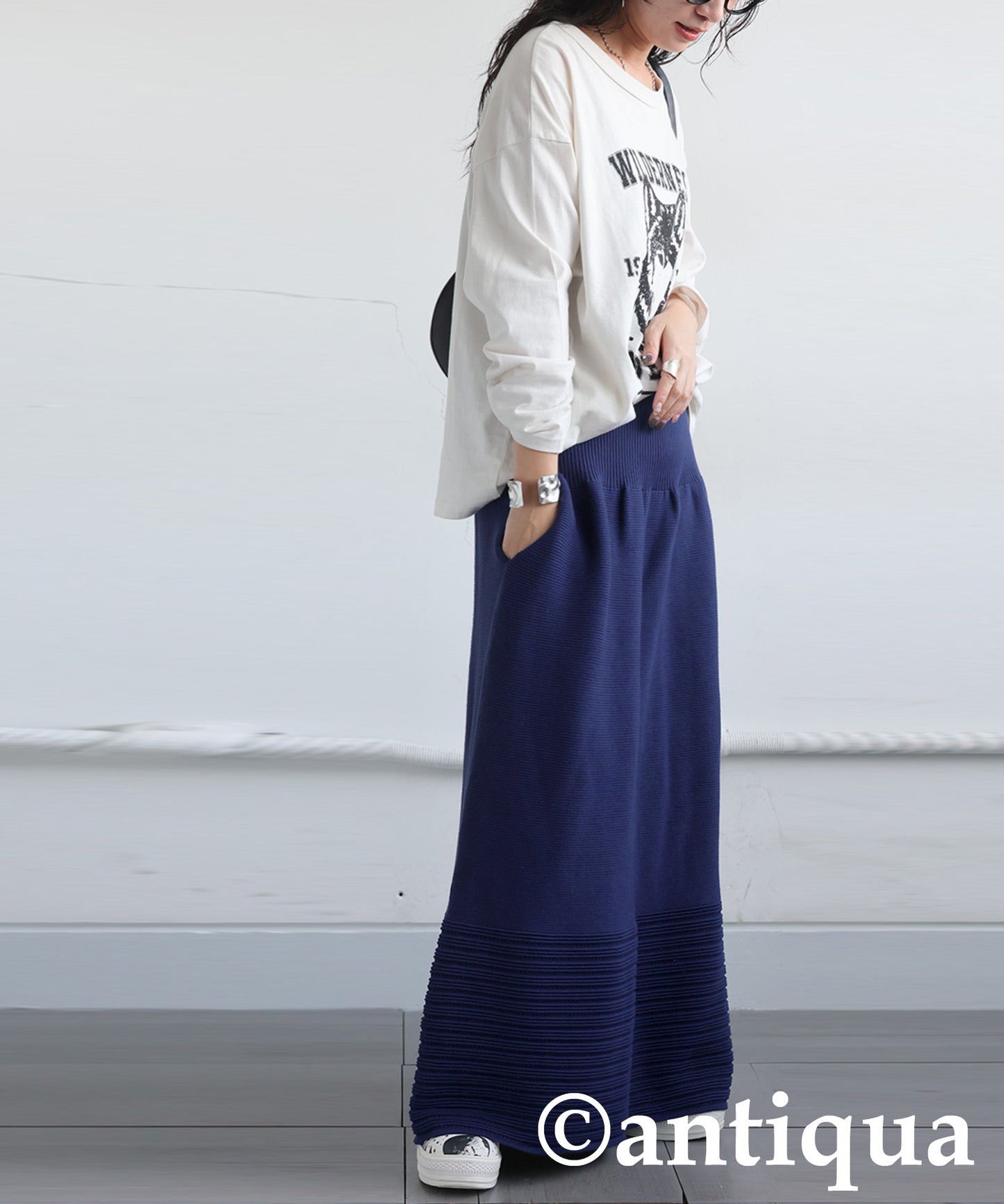 Openwork knitting Skirt Ladies