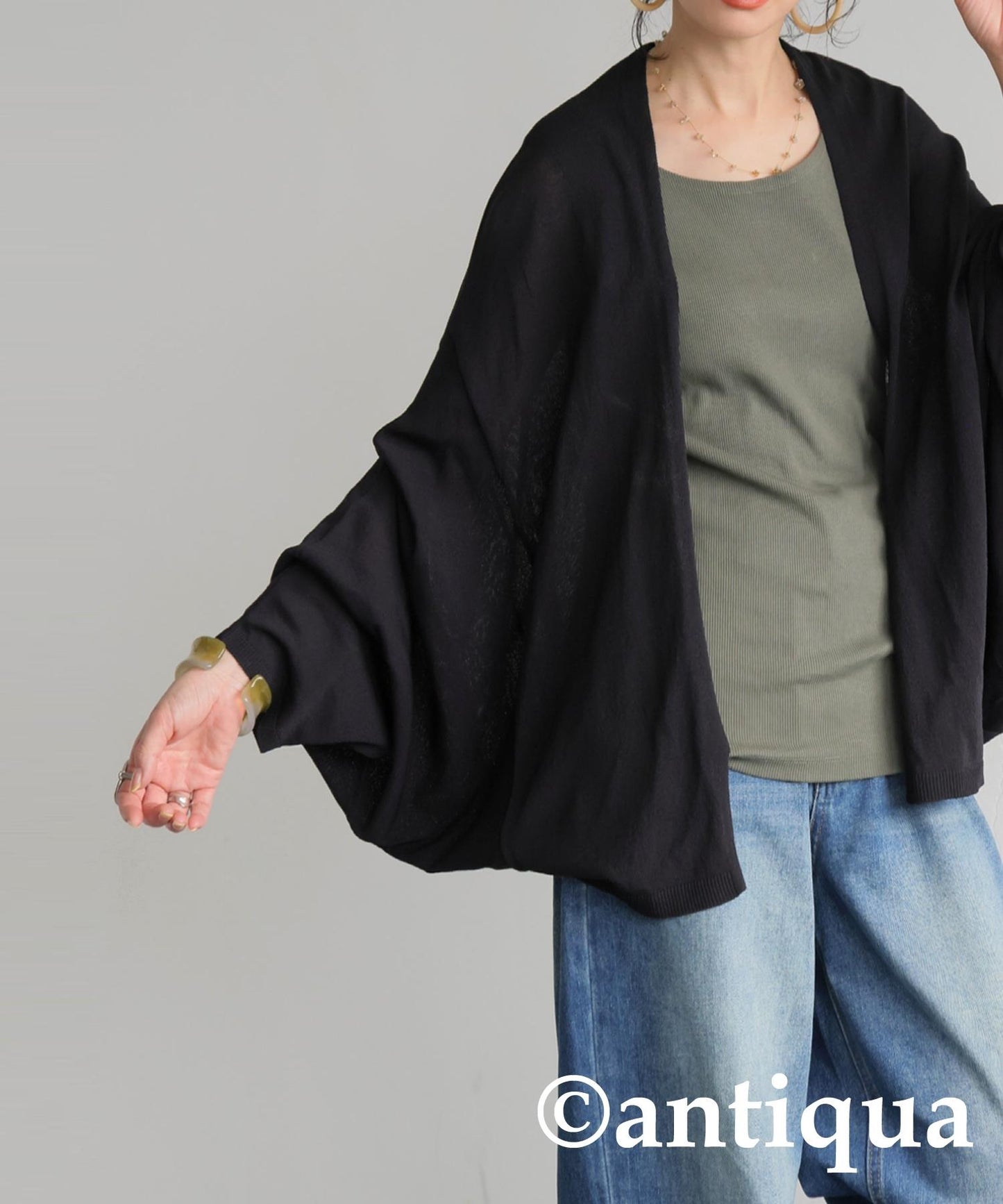 Ladies Dolman Knit Cardigan