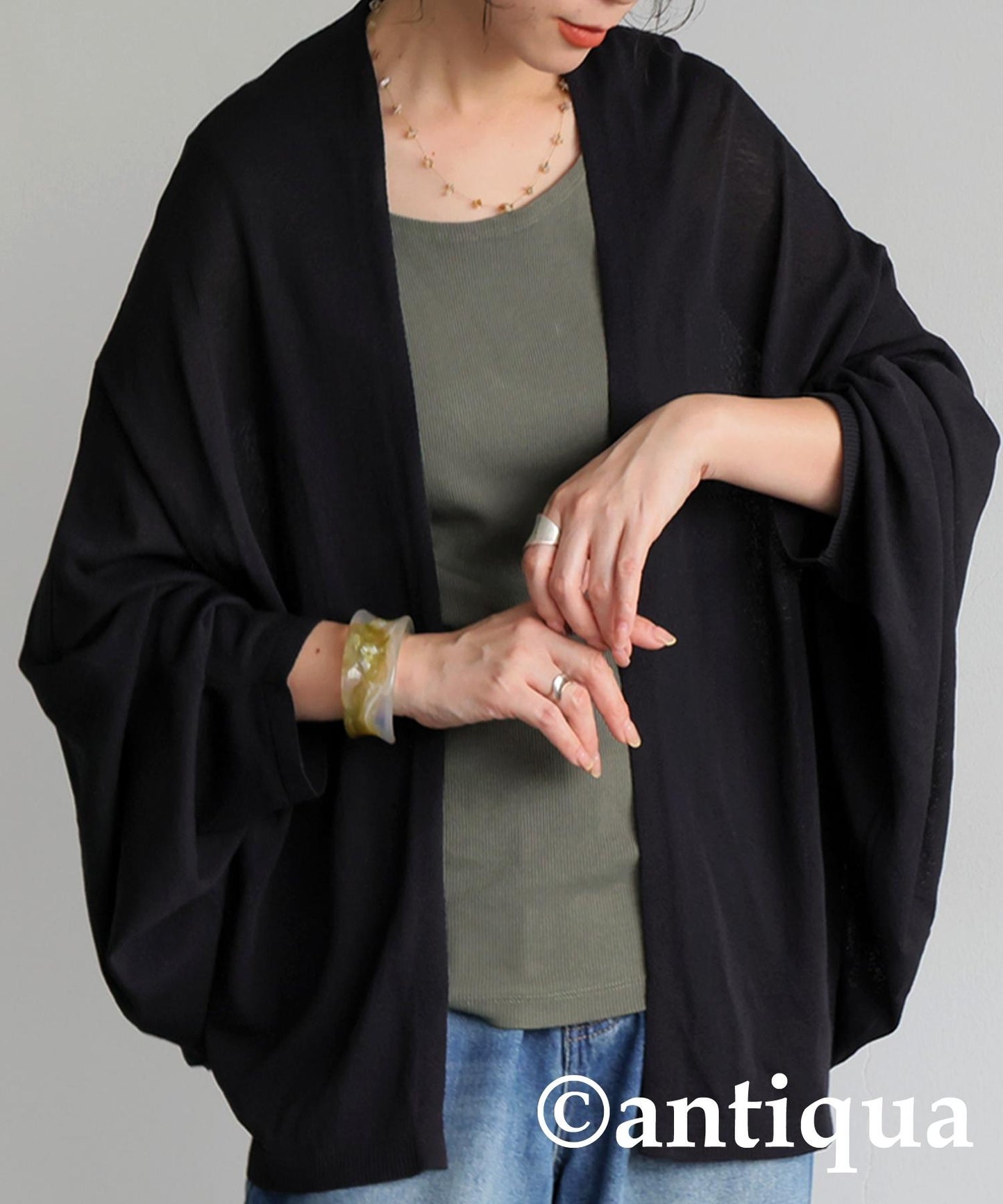 Ladies Dolman Knit Cardigan