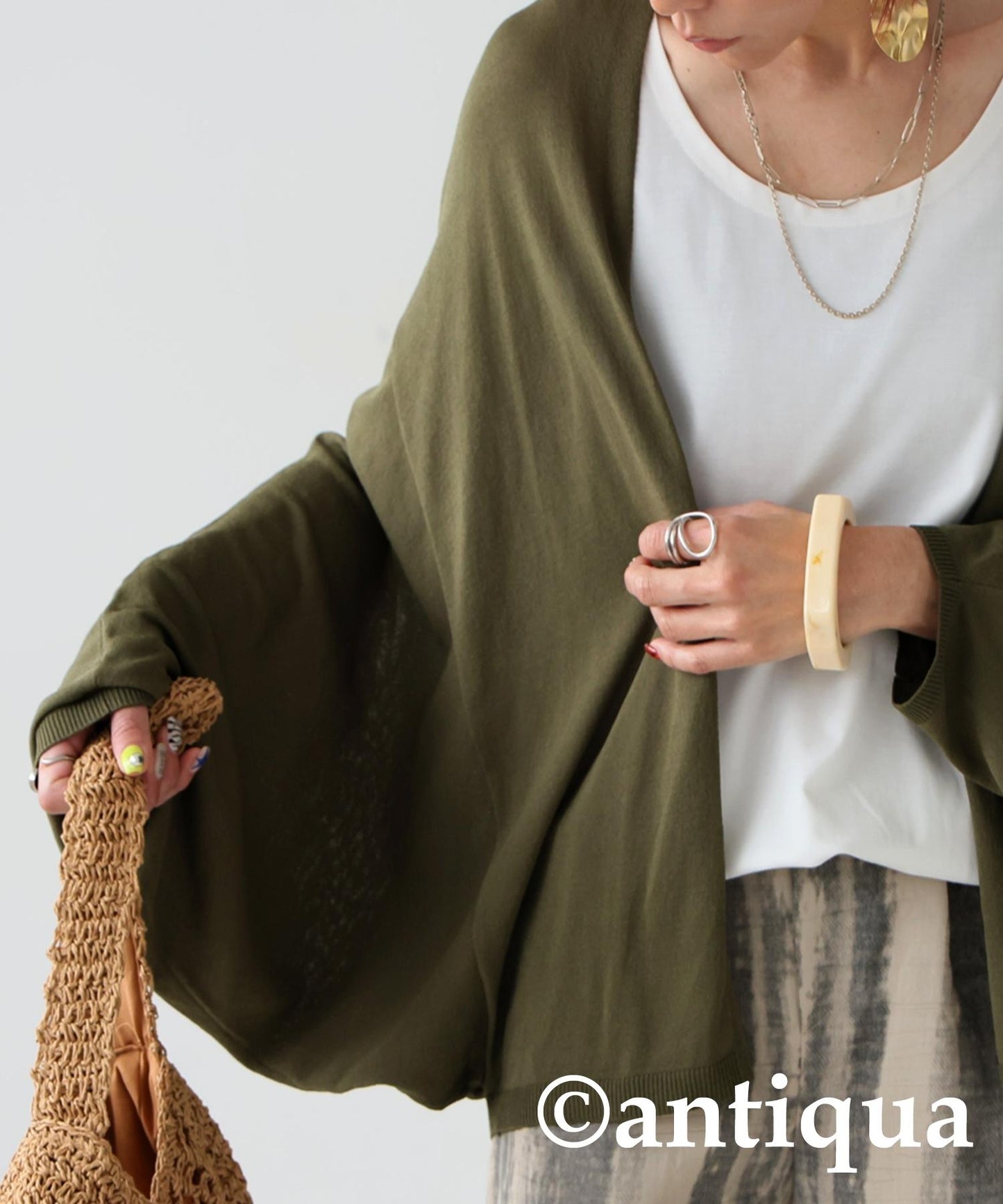 Ladies Dolman Knit Cardigan