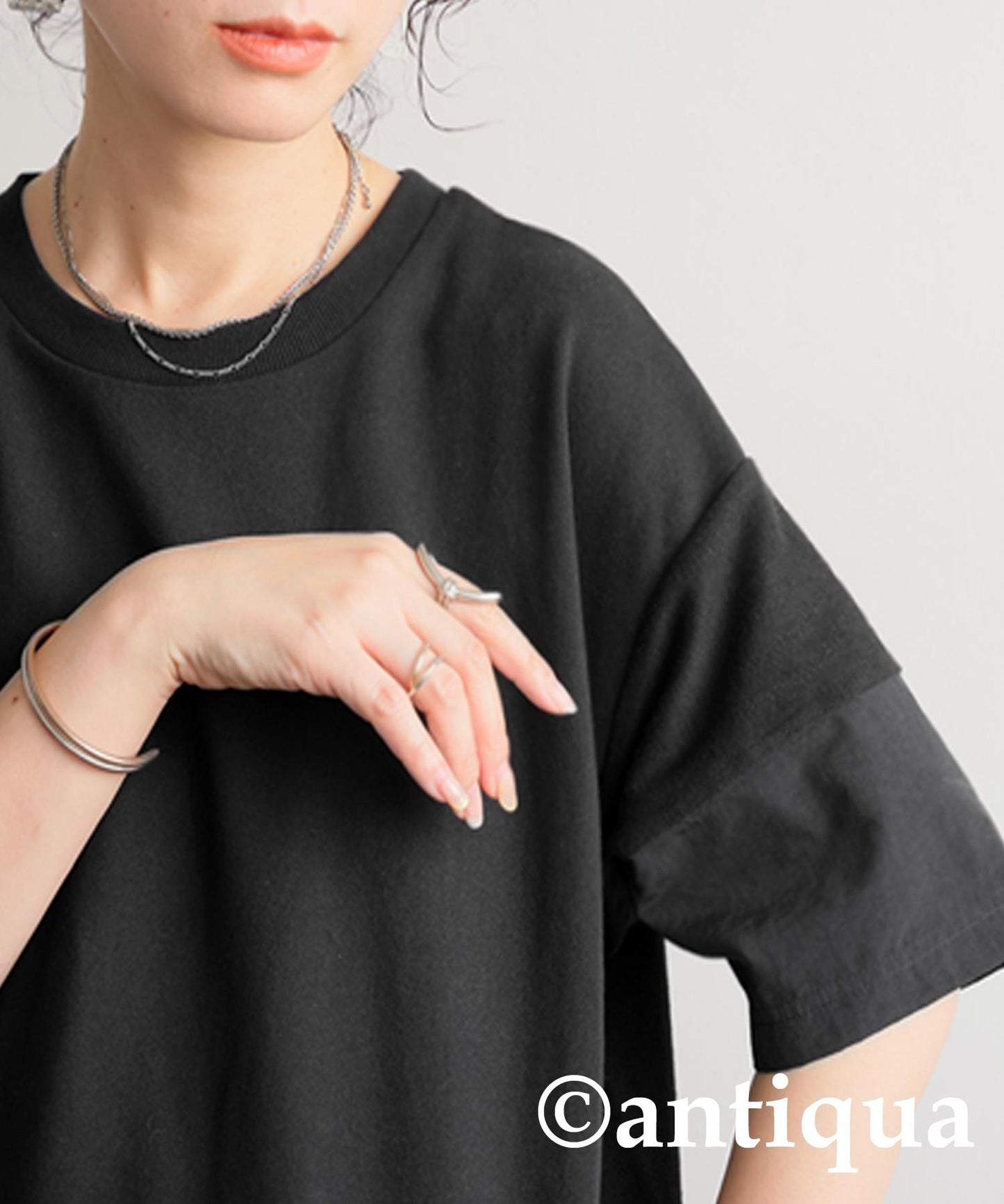 Ladies 3 Material Switching Docking A-Line Dress