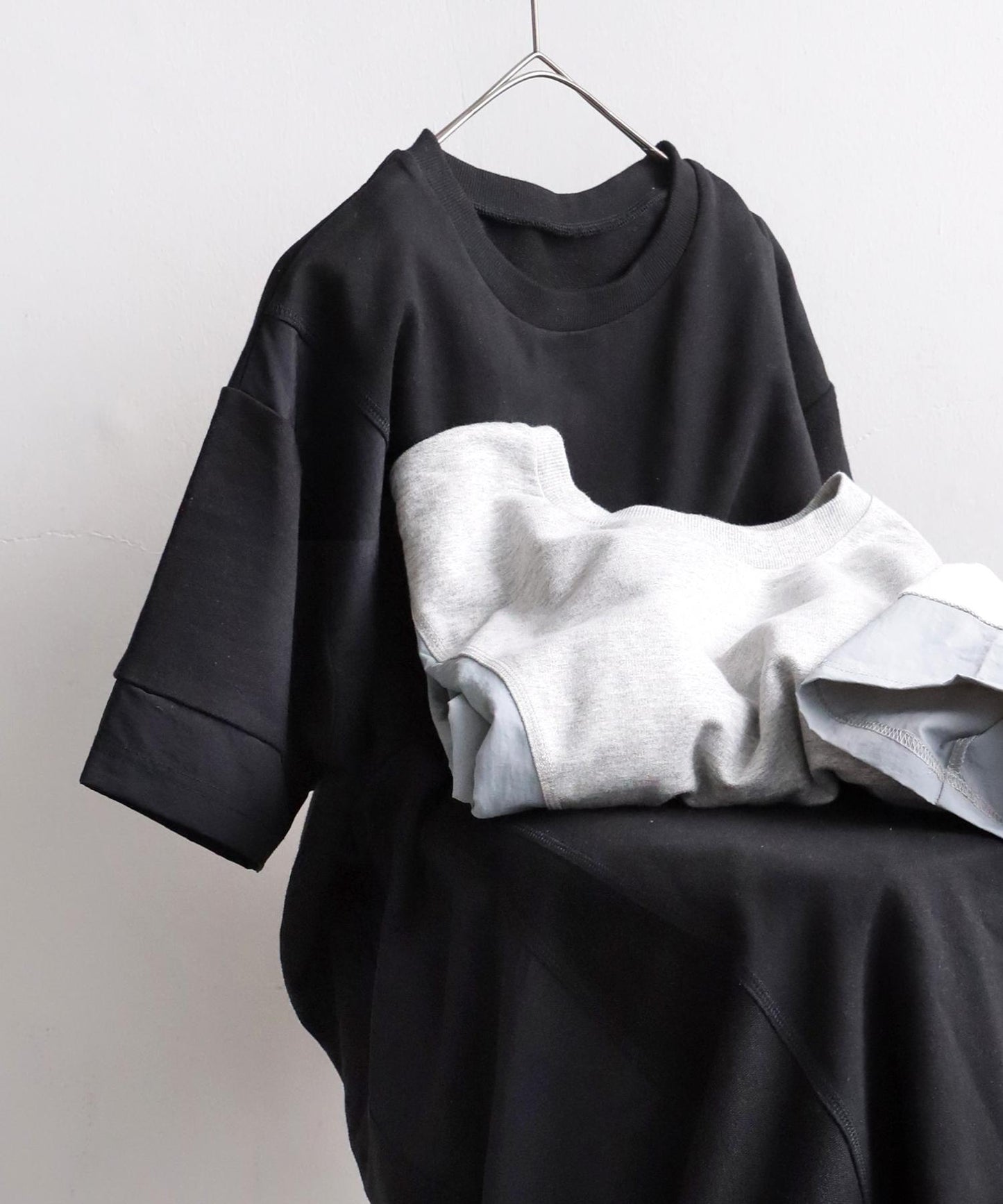 Ladies 3 Material Switching Docking A-Line Dress