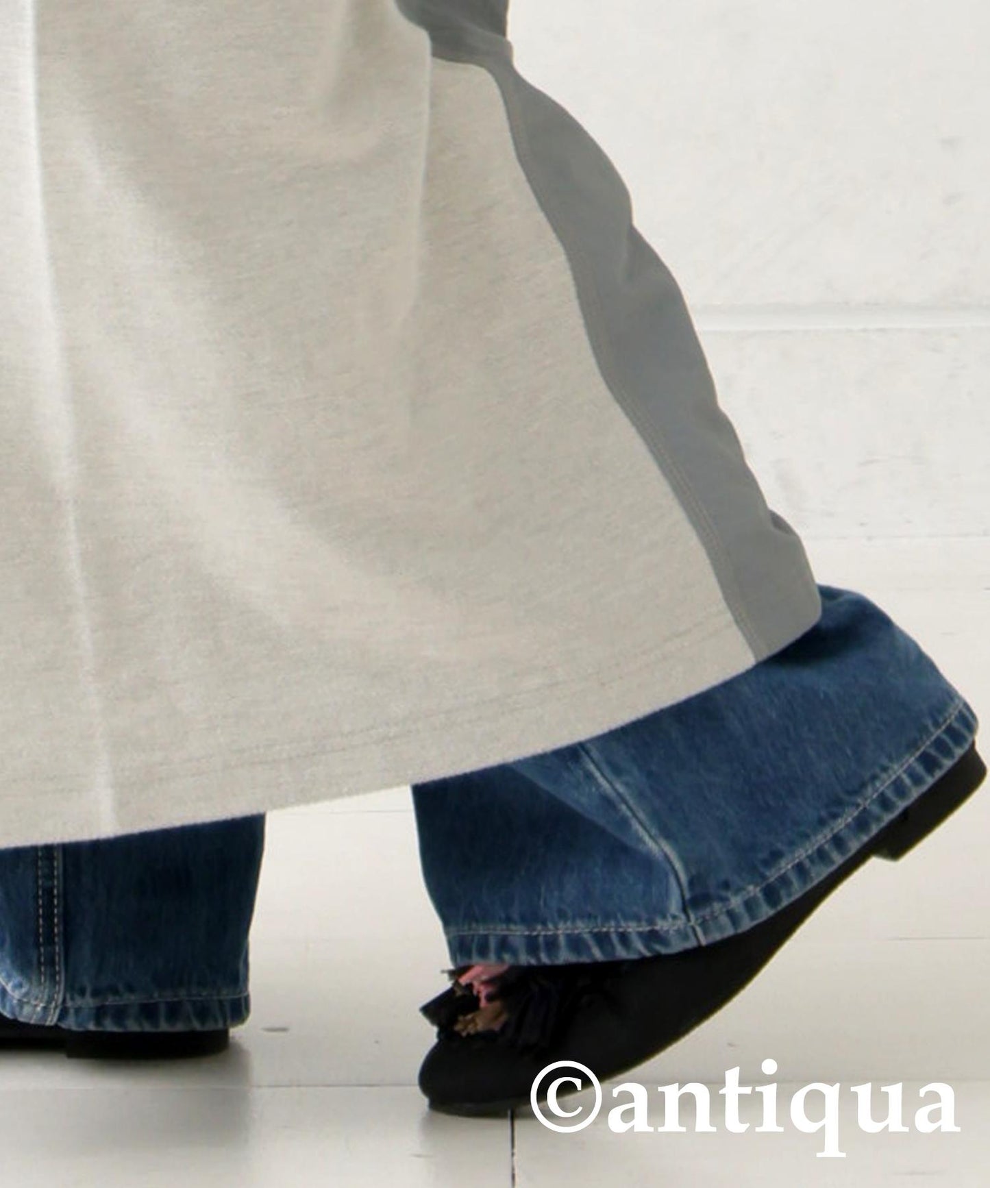 Ladies 3 Material Switching Docking A-Line Dress