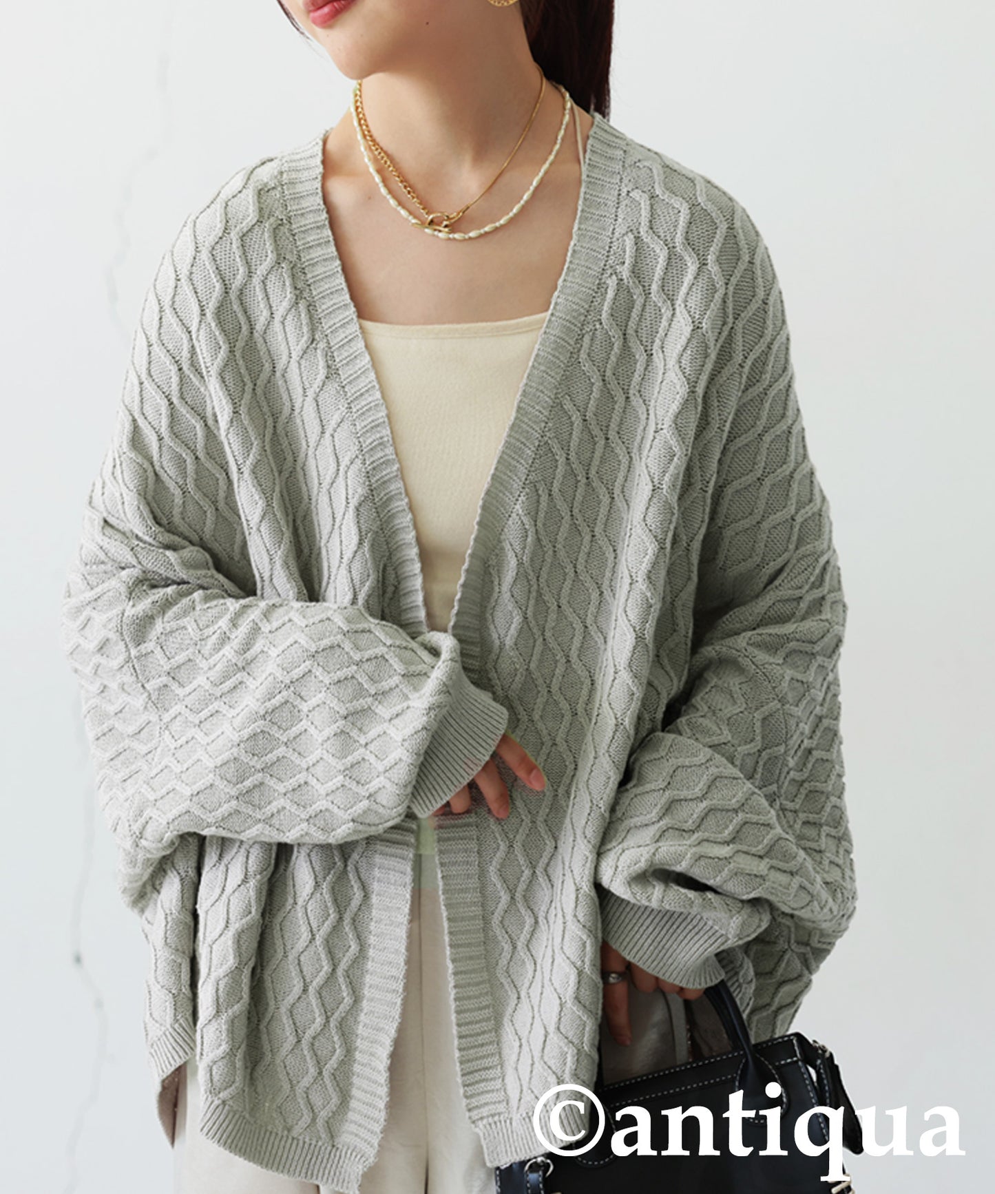 Aran Knit Cardigan Ladies