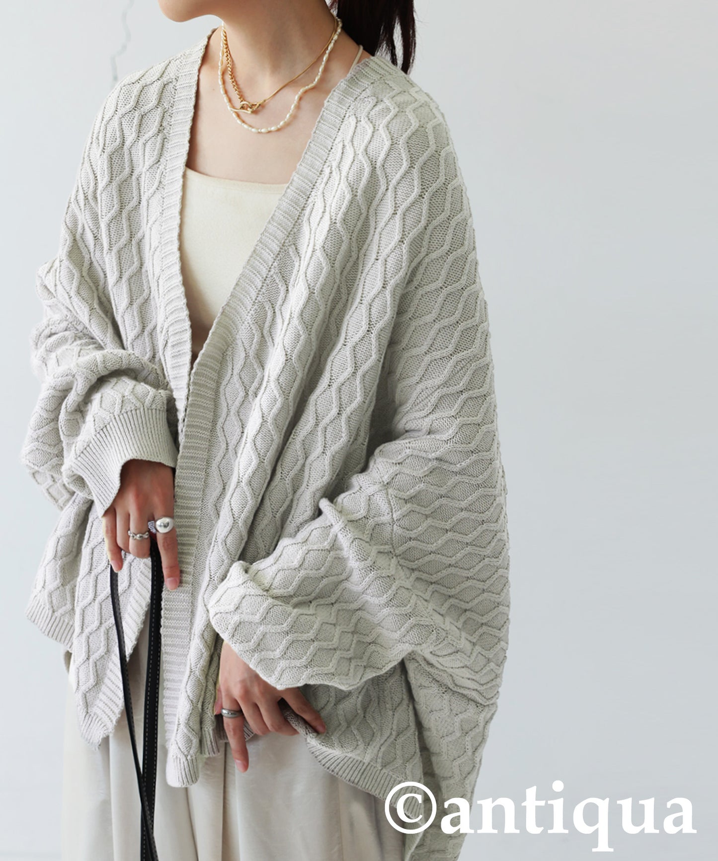 Aran Knit Cardigan Ladies