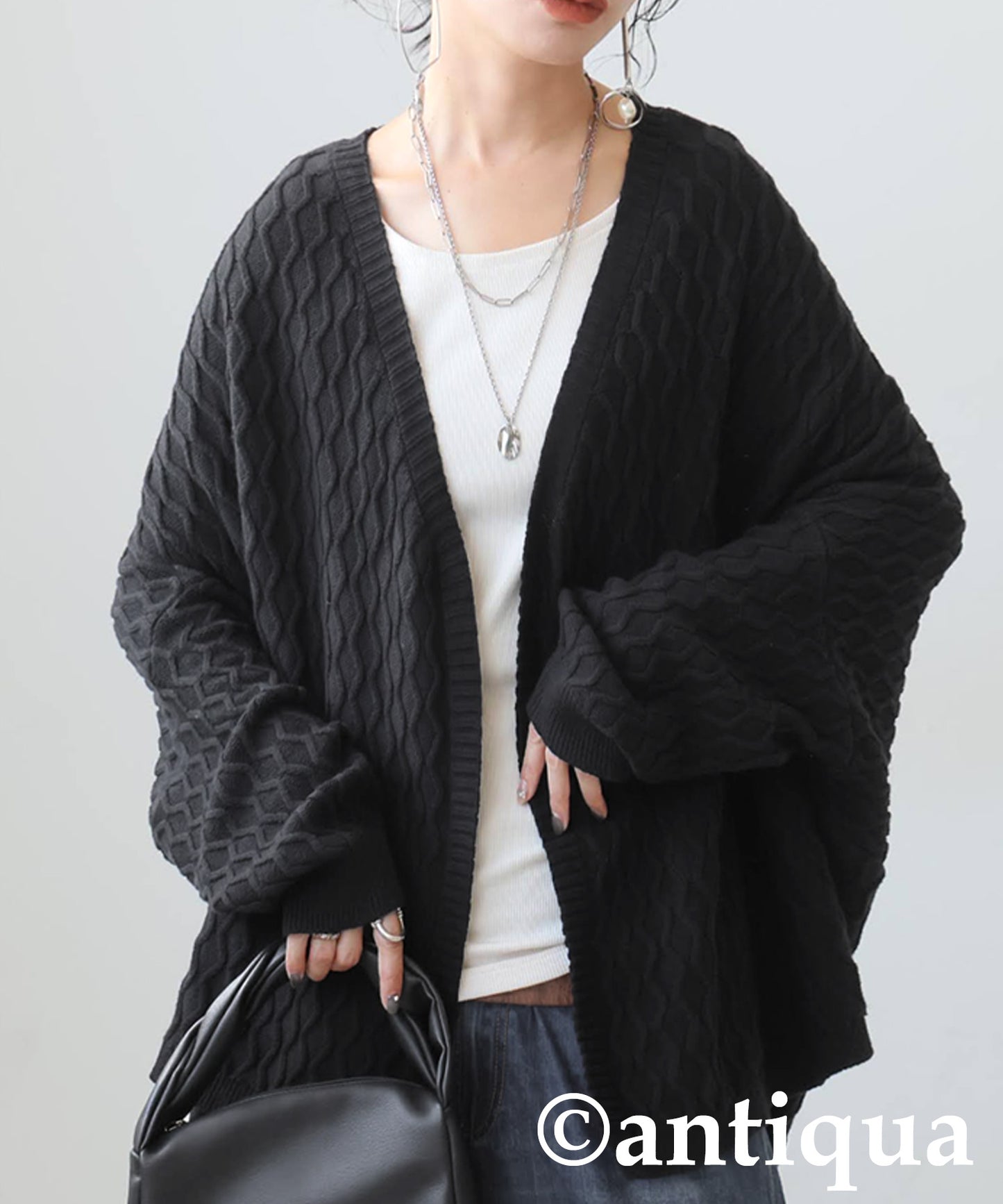 Aran Knit Cardigan Ladies