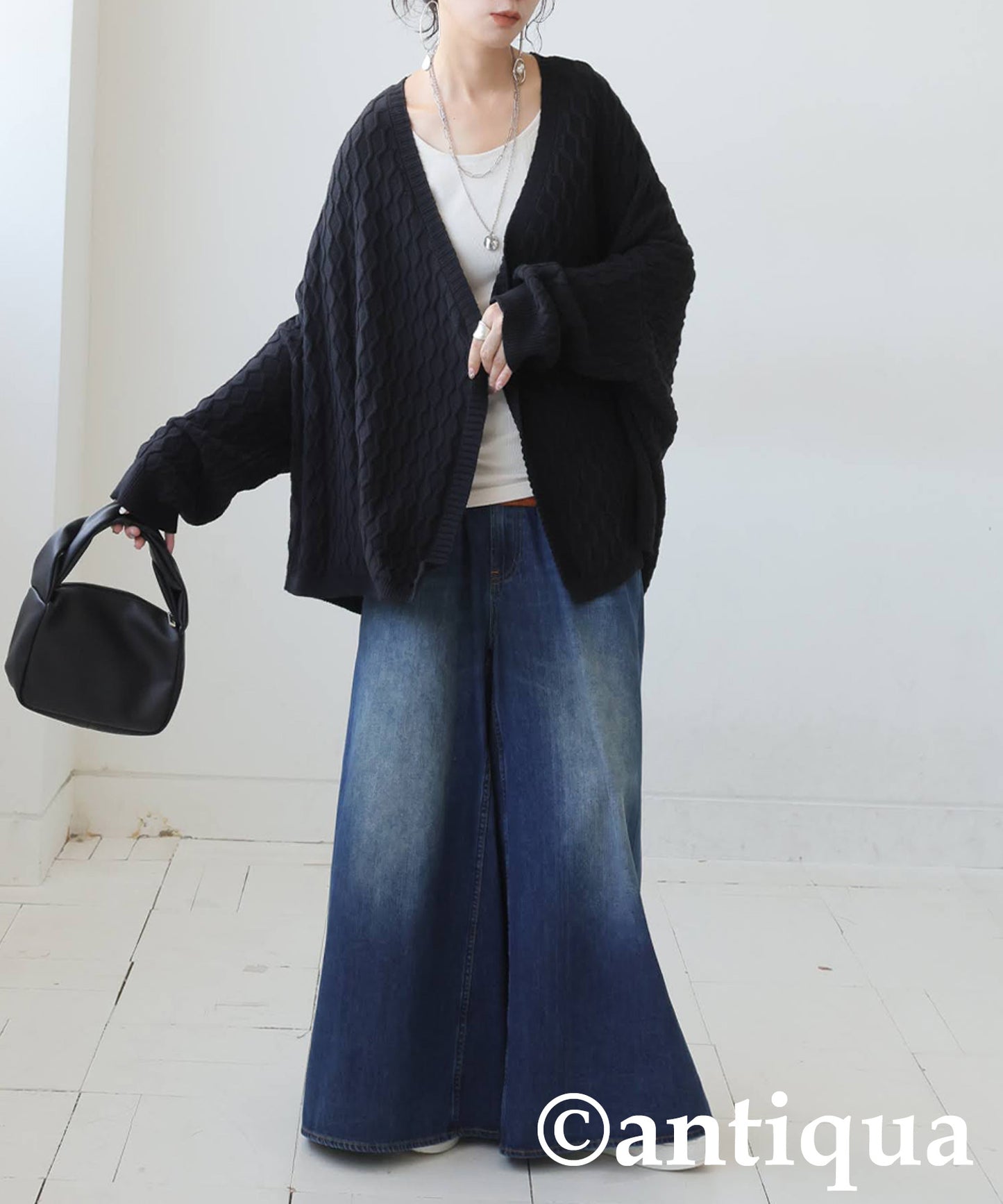 Aran Knit Cardigan Ladies