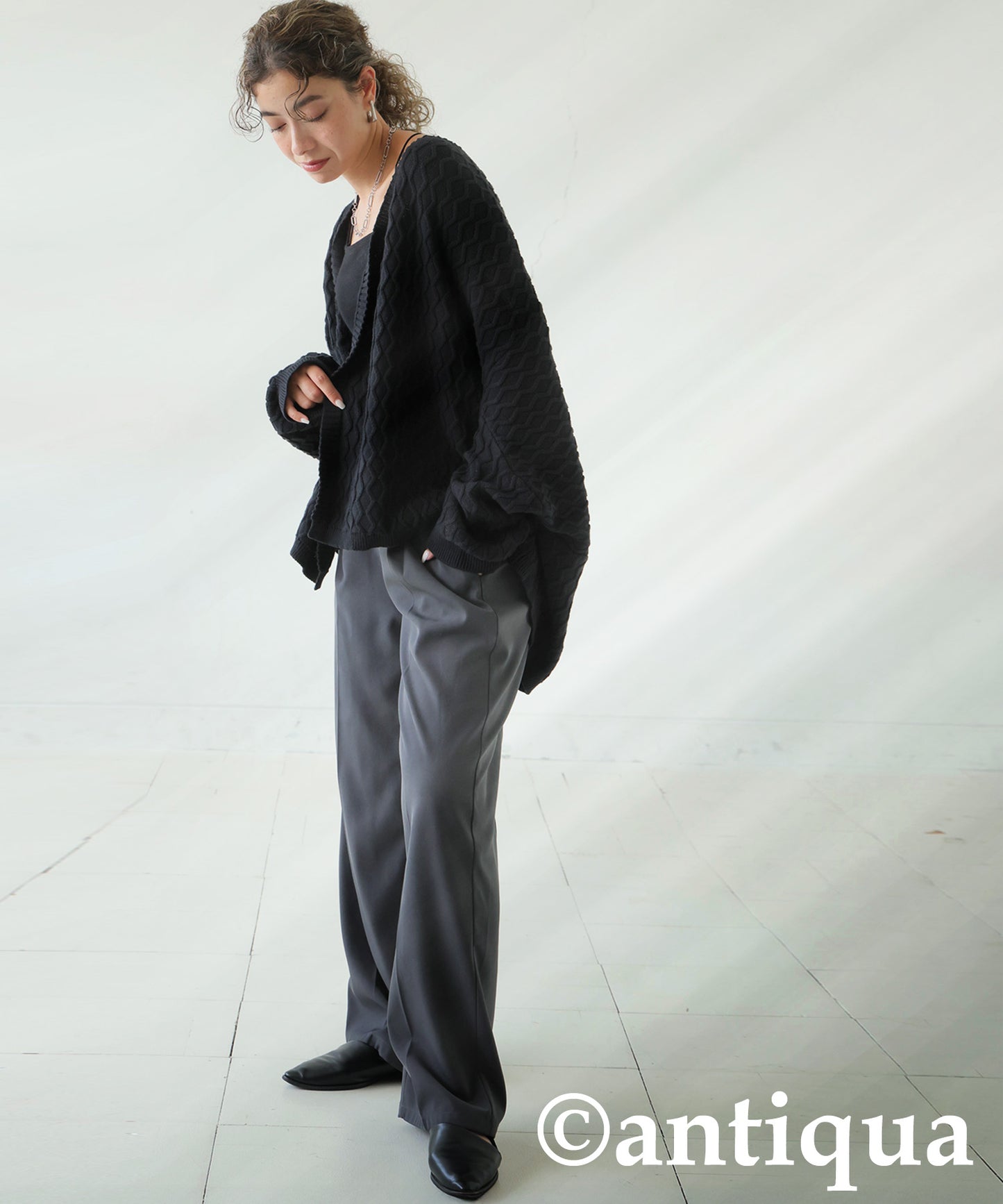 Aran Knit Cardigan Ladies