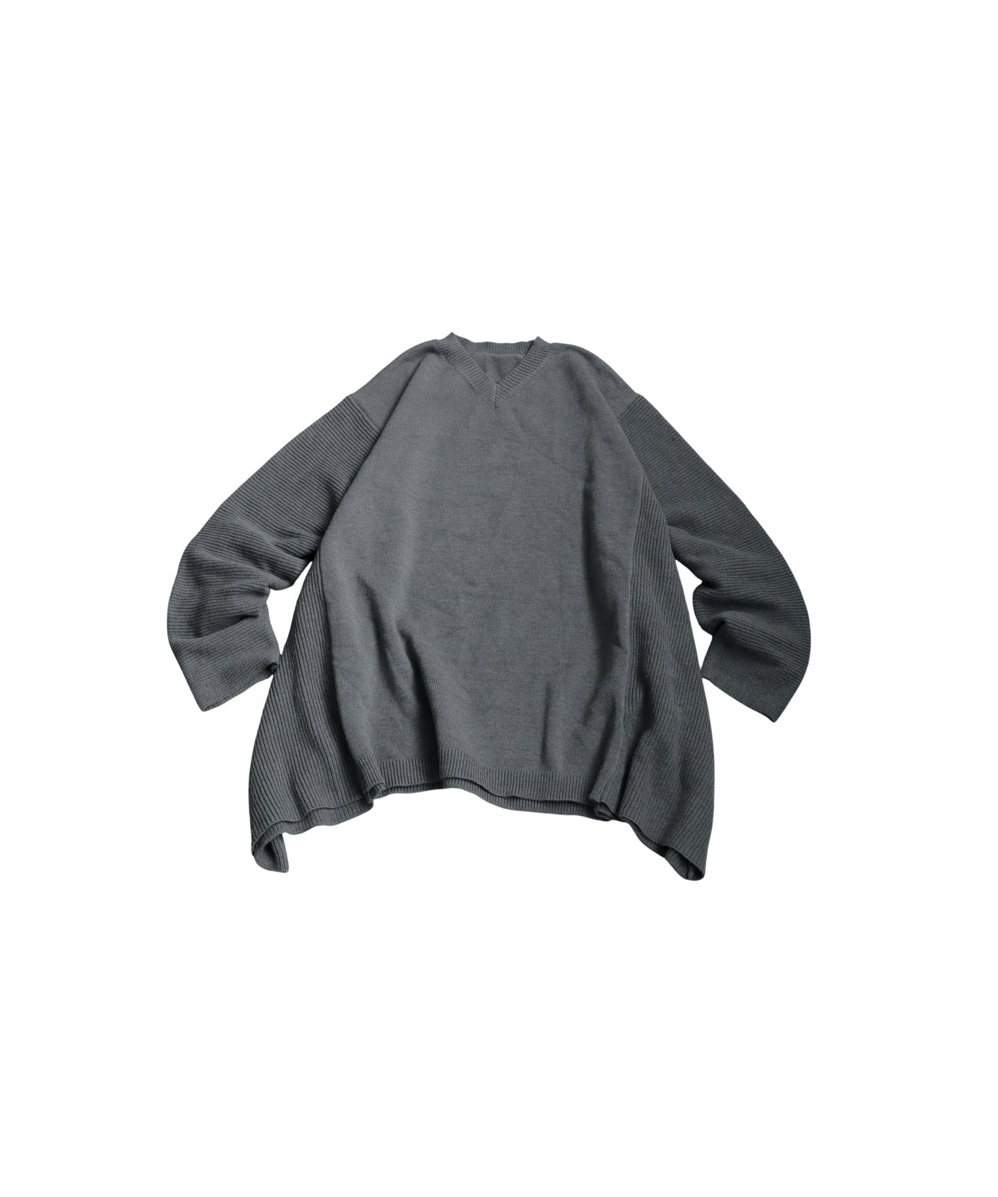 V-Neck Wide Knit Top Ladies