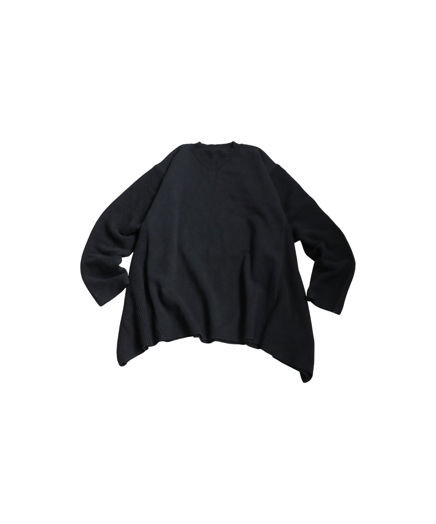 V-Neck Wide Knit Top Ladies