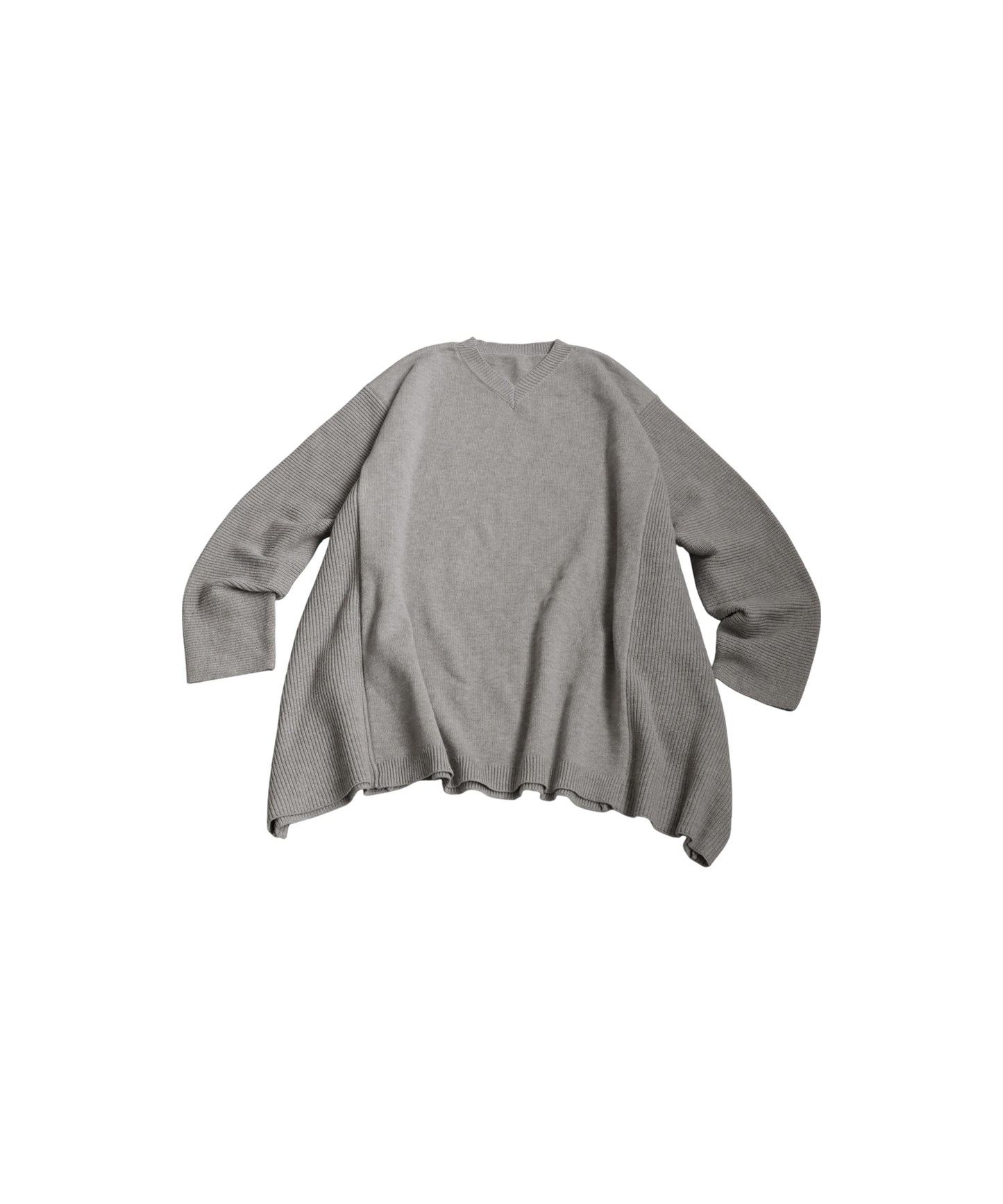 V-Neck Wide Knit Top Ladies