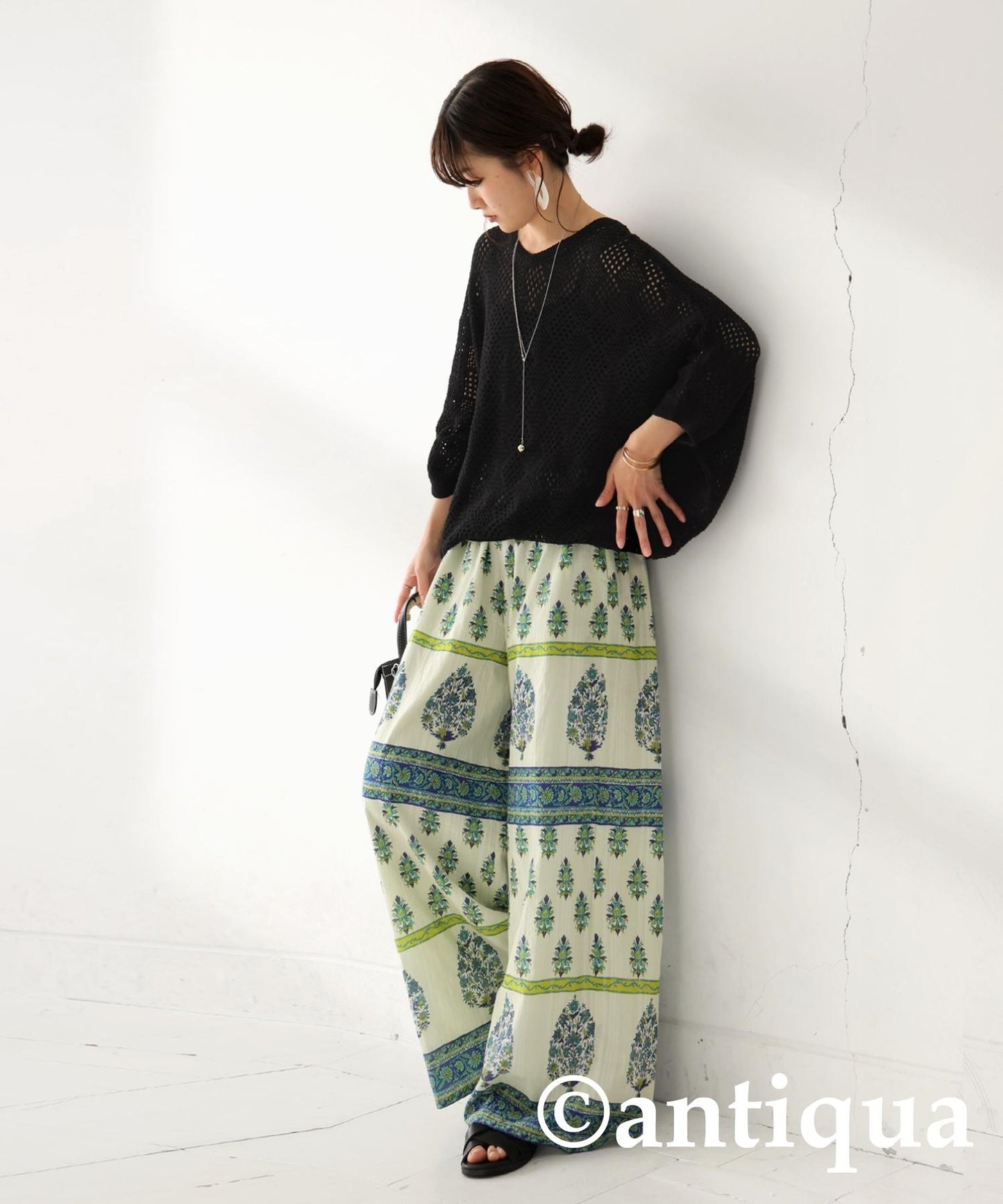 Ladies Dolman Openwork Knit Tops