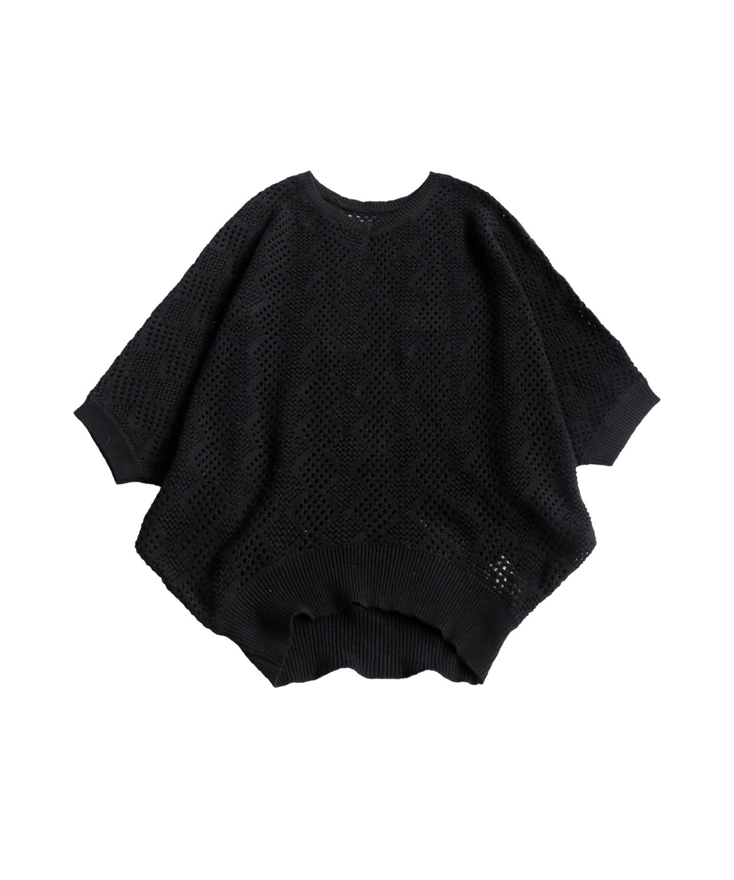Ladies Dolman Openwork Knit Tops