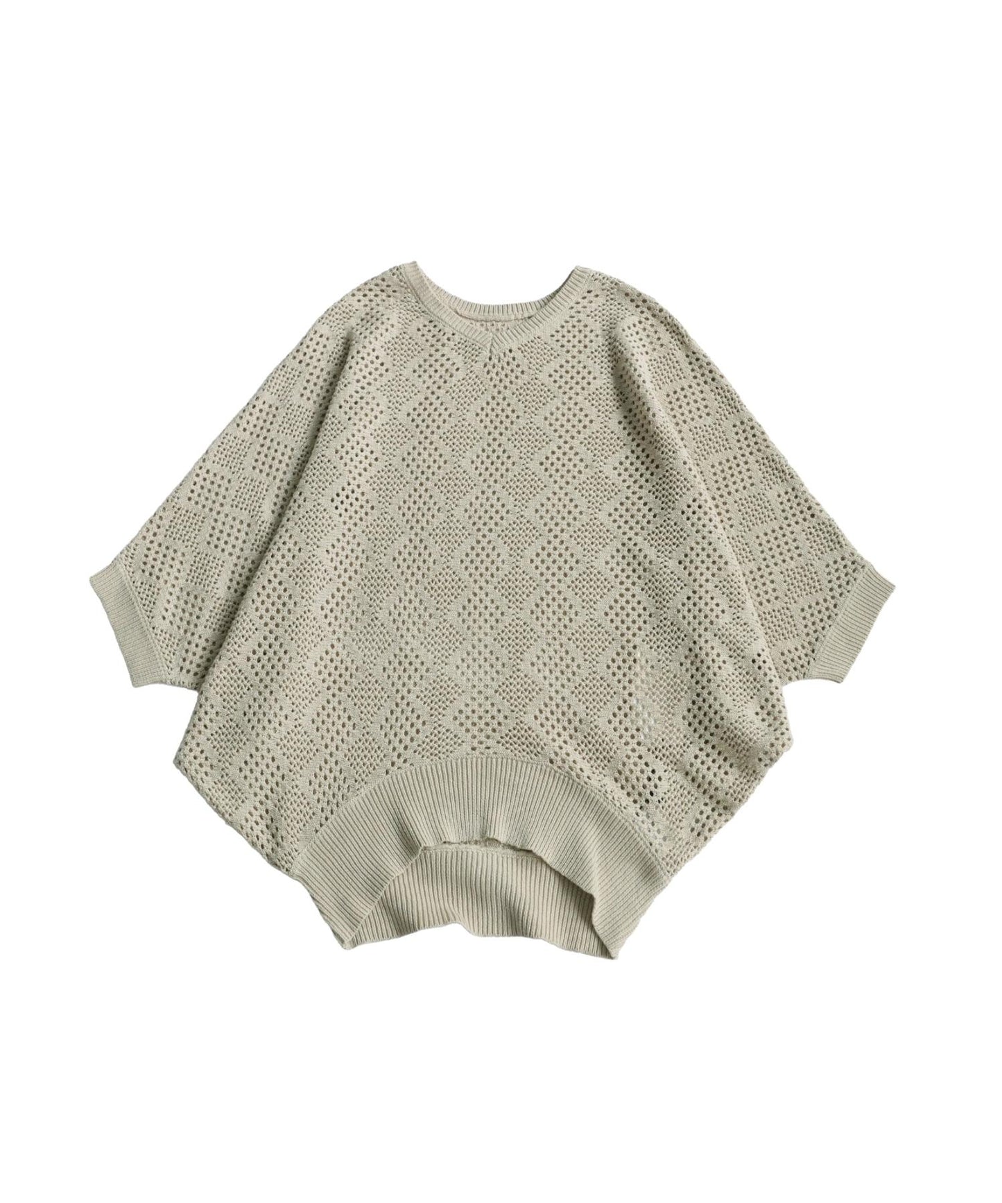 Ladies Dolman Openwork Knit Tops