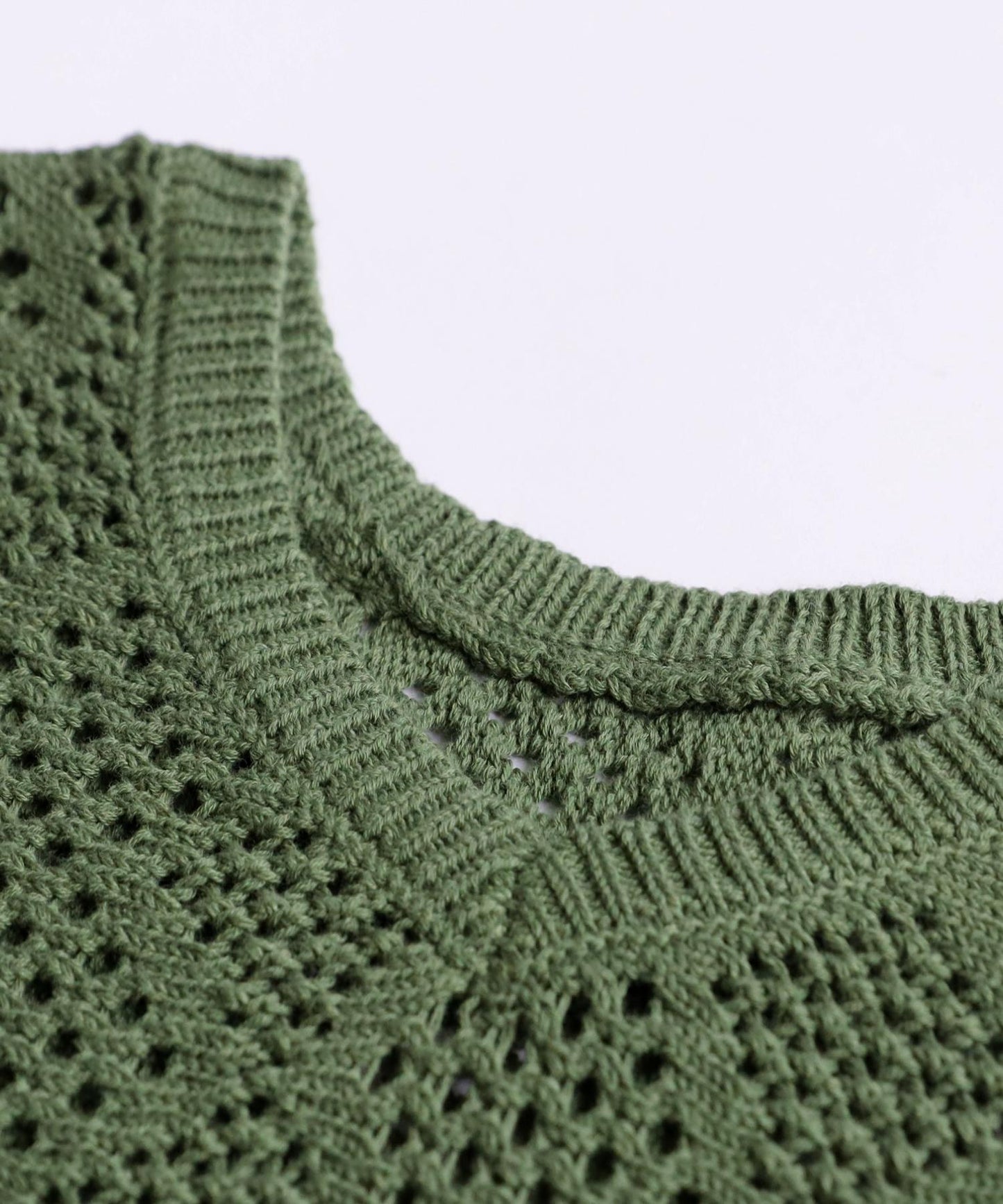 Ladies Dolman Openwork Knit Tops